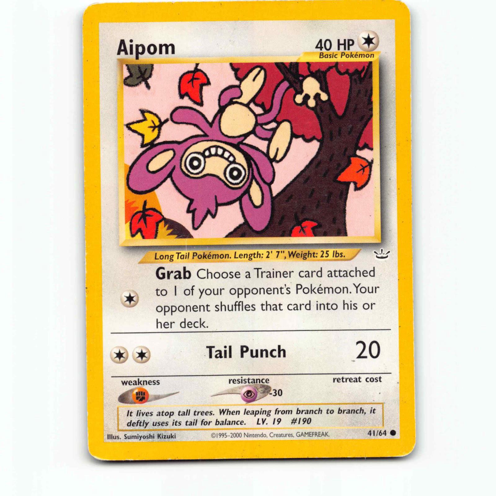 Aipom 41 Pokémon N3 EN 41/64 Neo Revelation Pokemon Kort Wizards of The Coast