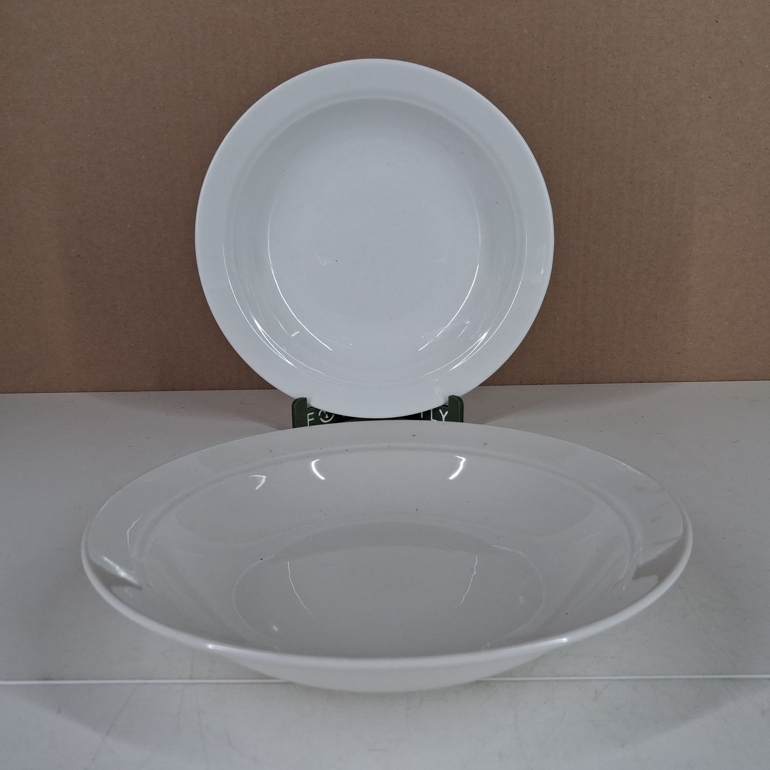Rörstrand 2 st Djupa Tallrikar 21,5 cm Vit Porslin Sweden Maskindisk Skål Fat