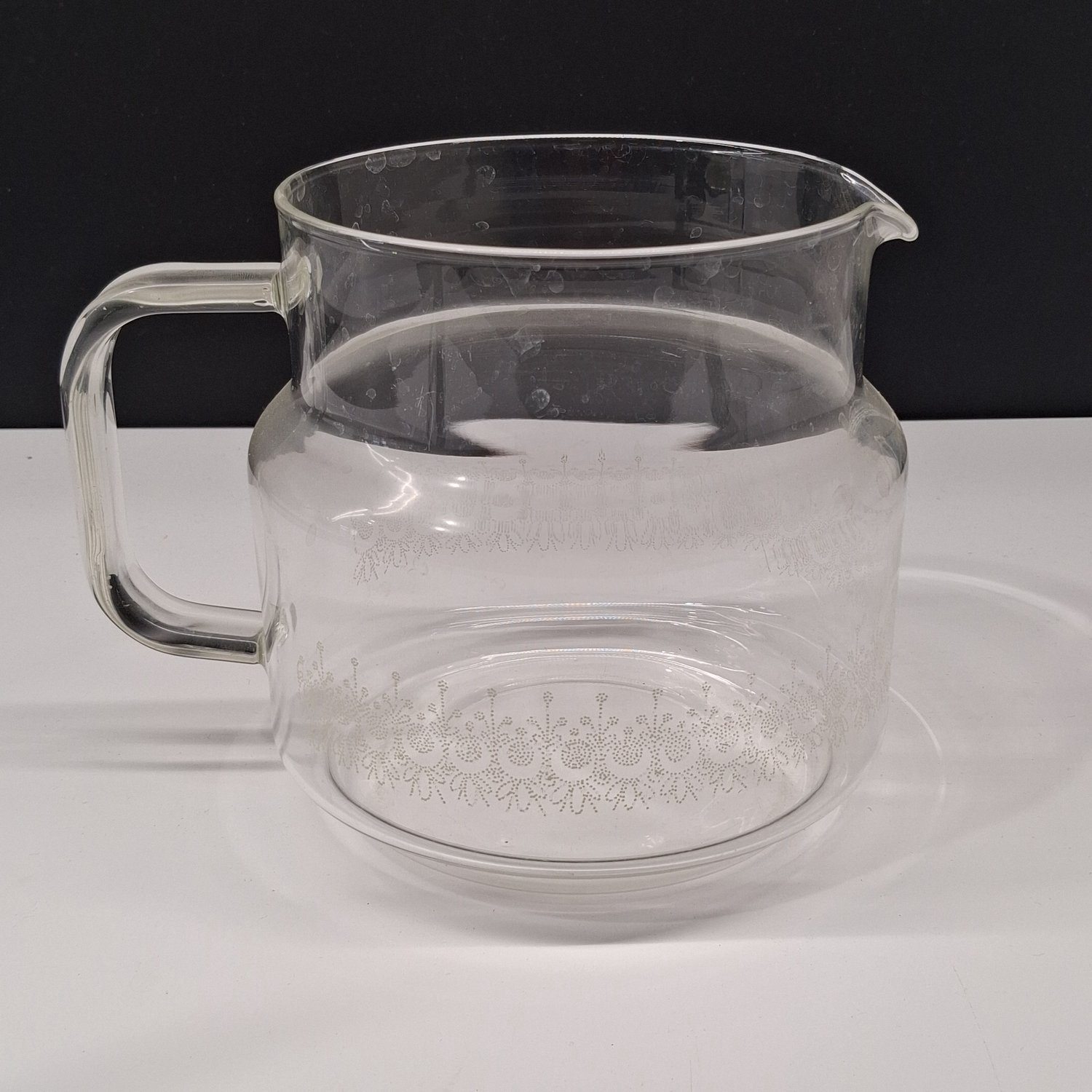 Retro PHILIPS Kaffekanna i Mönstrat Glas 1 st Vintage Kanna till Kaffebryggare