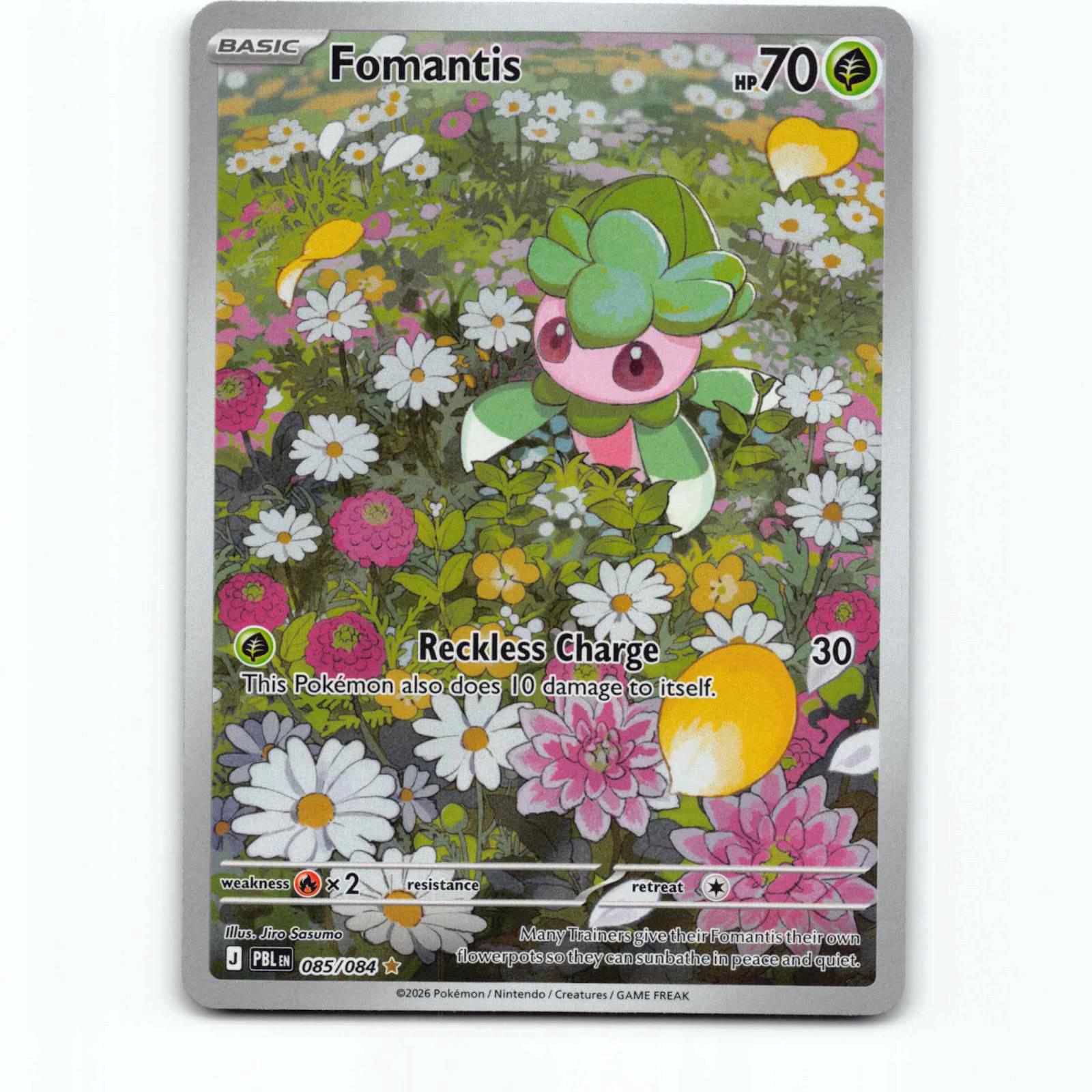 Fomantis 85 Illustration Rare Pokémon PBL EN 085/084 Pitch Black Pokemon Kort