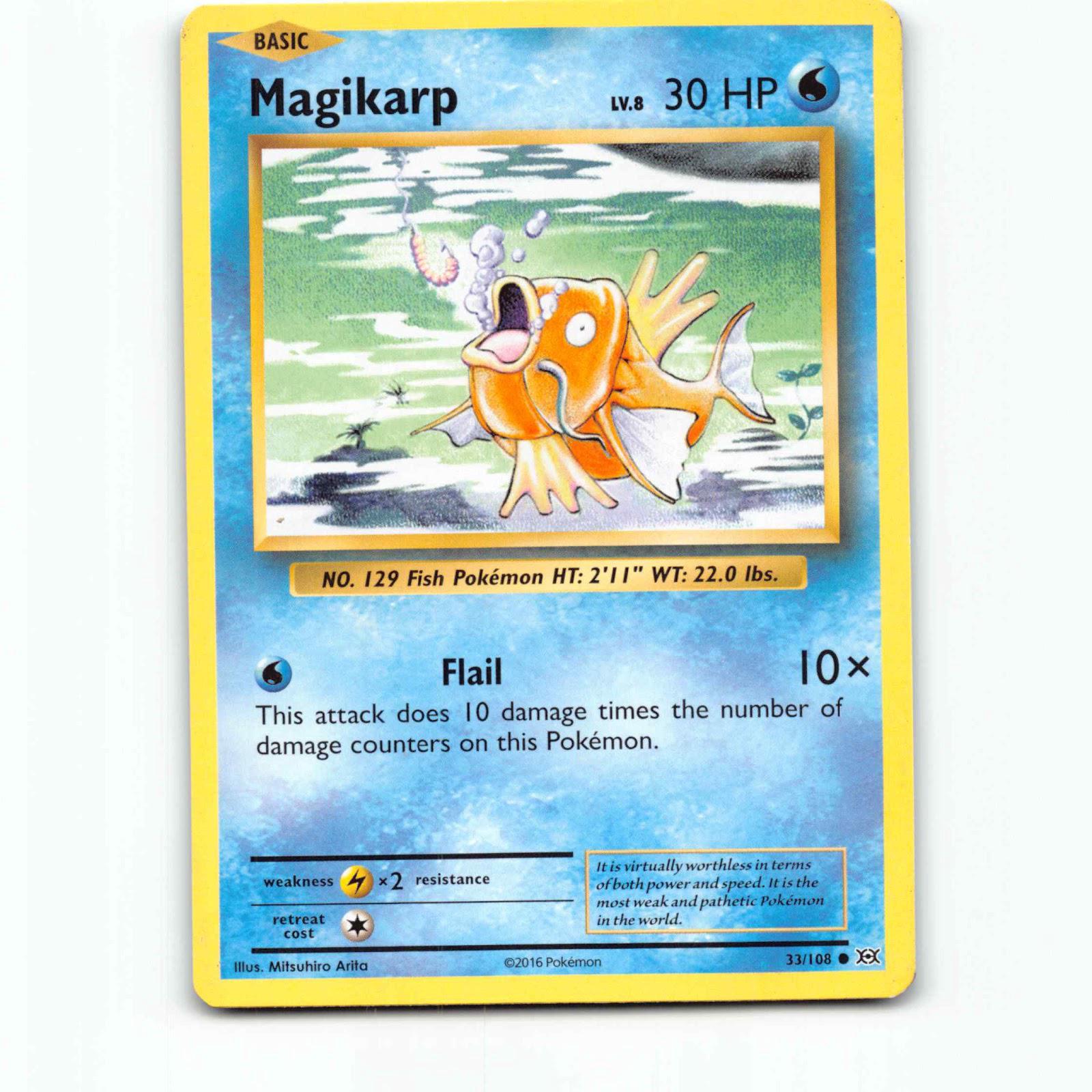 Magikarp 33 Pokémon EVO EN 33/108 Evolutions Pokemon Kort XY-Era