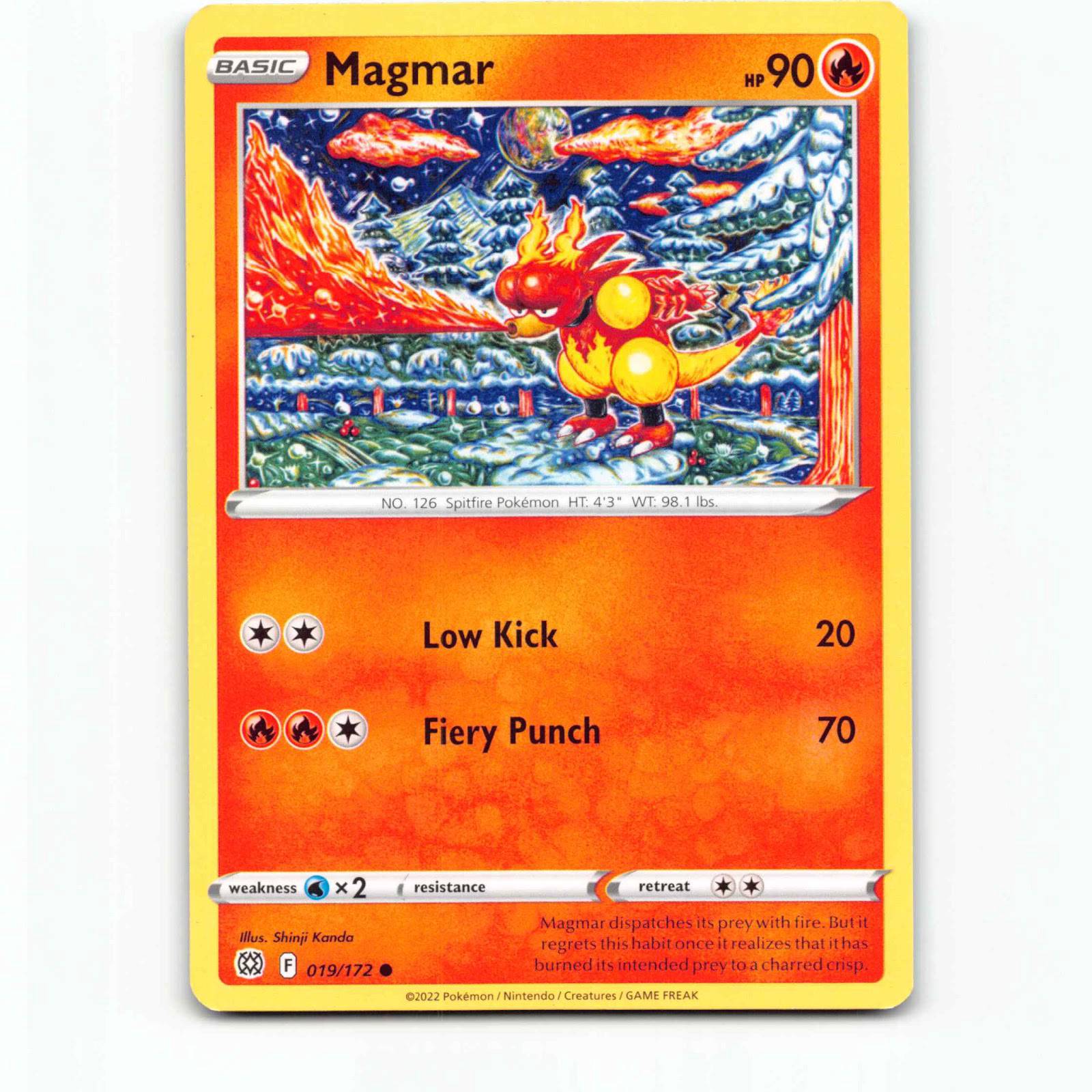 Magmar 19 Pokémon BRS EN 019/172 Brilliant Stars Pokemon Kort Sword & Shield