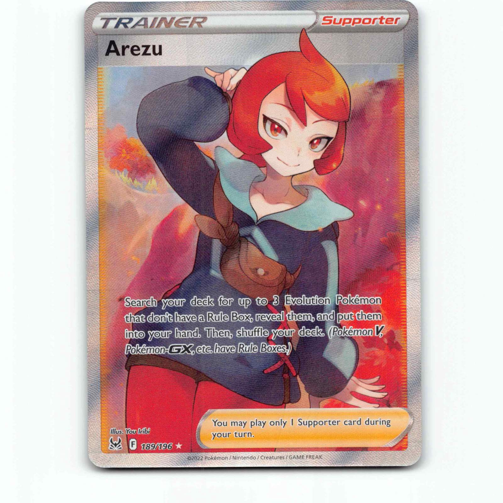 Arezu 189 Ultra Rare Pokémon LOR EN 189/196 Lost Origin Pokemon Kort