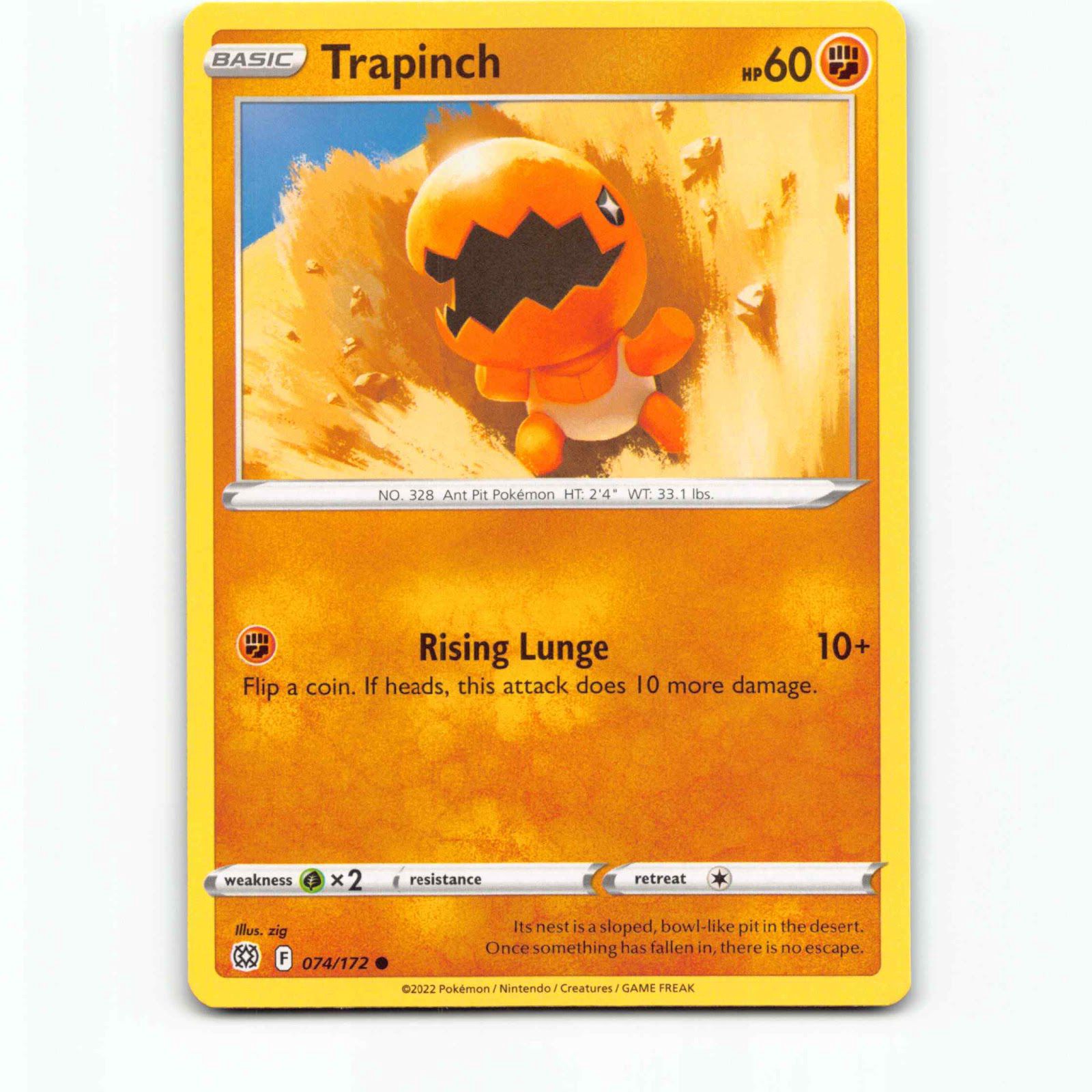 Trapinch 74 Pokémon BRS EN 074/172 Brilliant Stars Pokemon Kort Sword & Shield