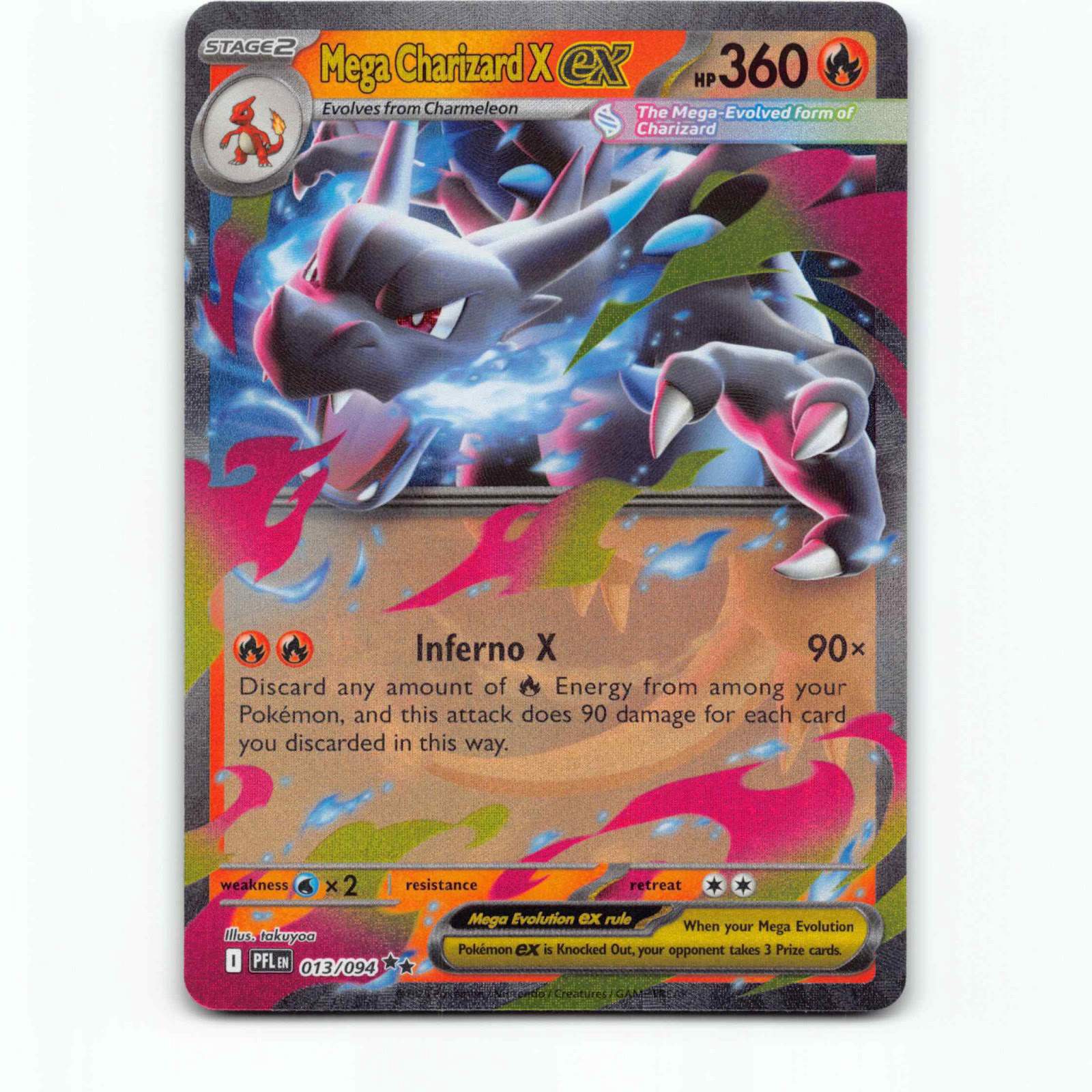 Mega Charizard X ex 13 Double Rare Pokémon PFL EN 013/094 Phantasmal Flames