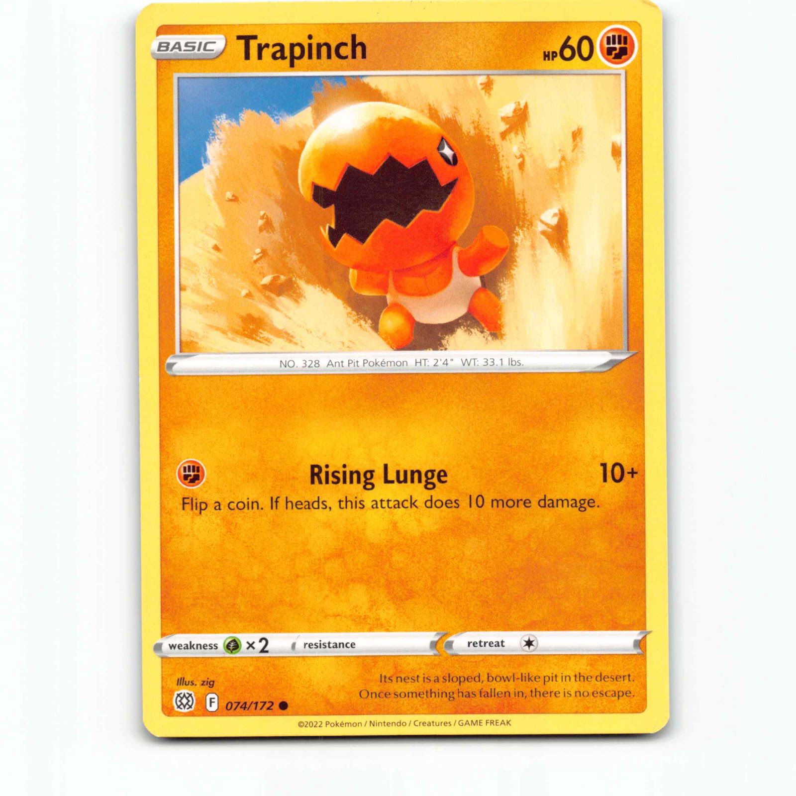 Trapinch 74 Pokémon BRS EN 074/172 Brilliant Stars Pokemon Kort Sword & Shield