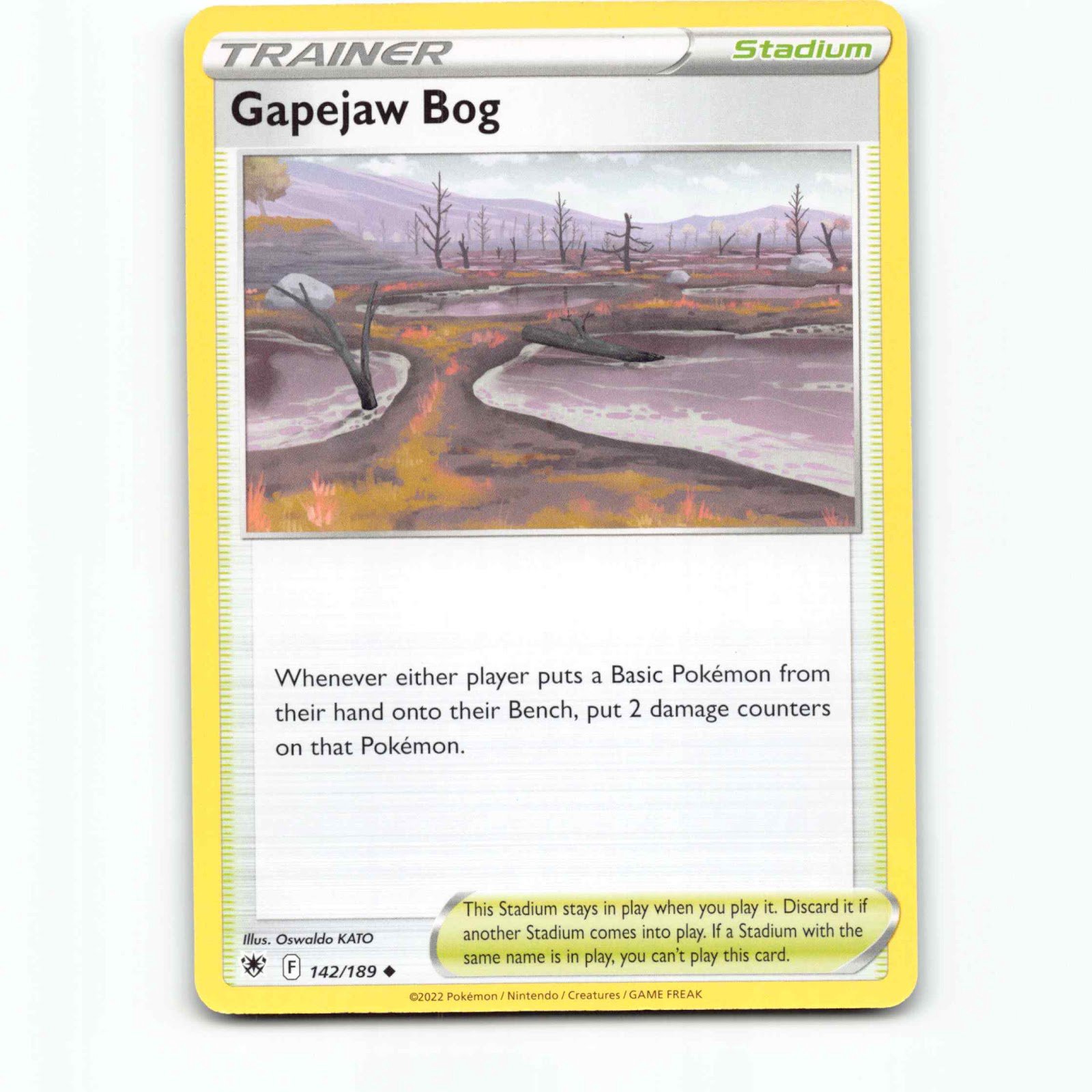 Gapejaw Bog 142 Pokémon ASR EN 142/189 Astral Radiance Pokemon Kort