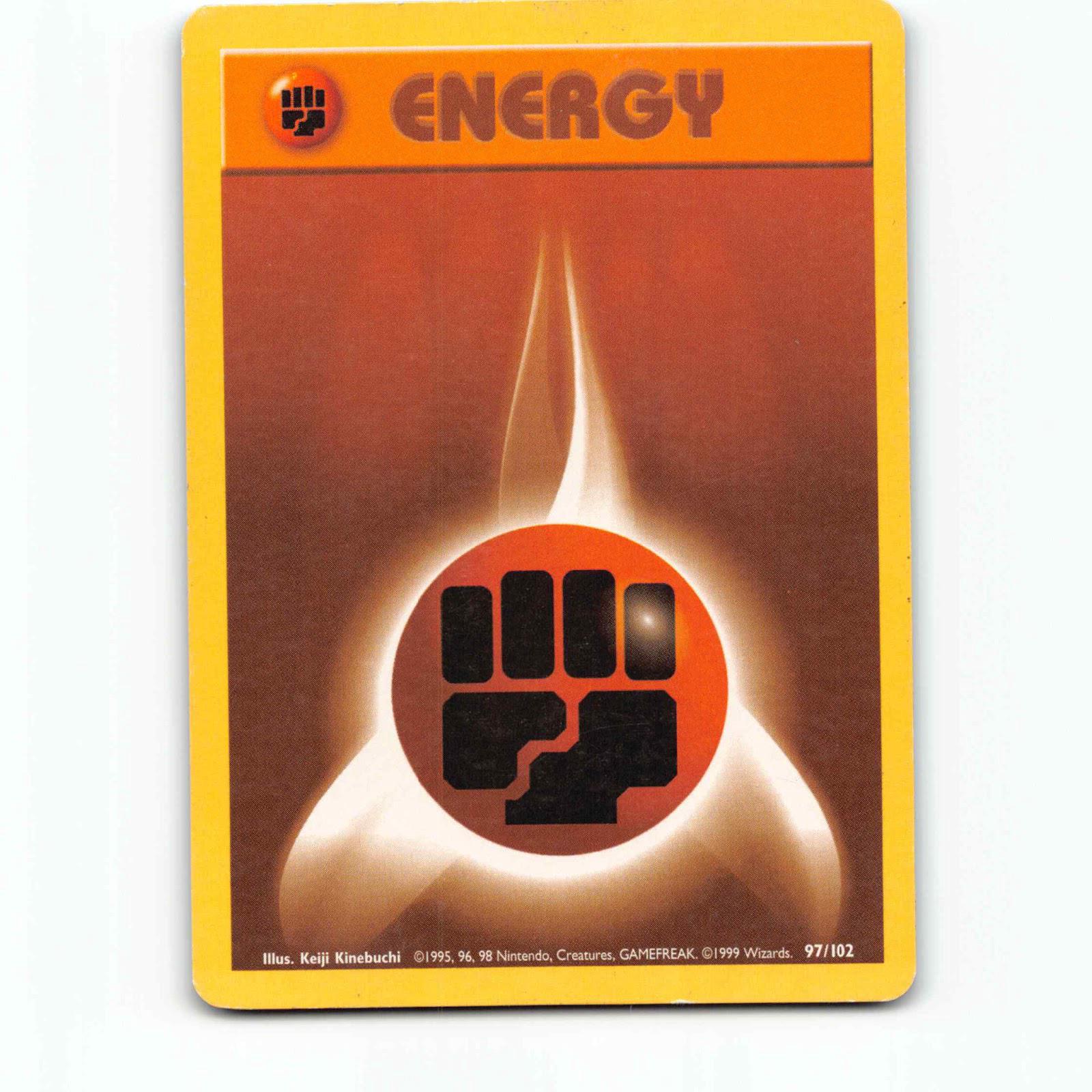 Fighting Energy 97 Pokémon BS EN 97/102 Base Set Pokemon Kort