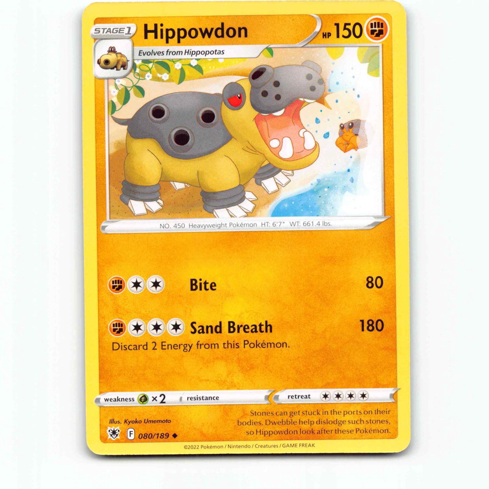 Hippowdon 80 Pokémon ASR EN 080/189 Astral Radiance Pokemon Kort Sword & Shield