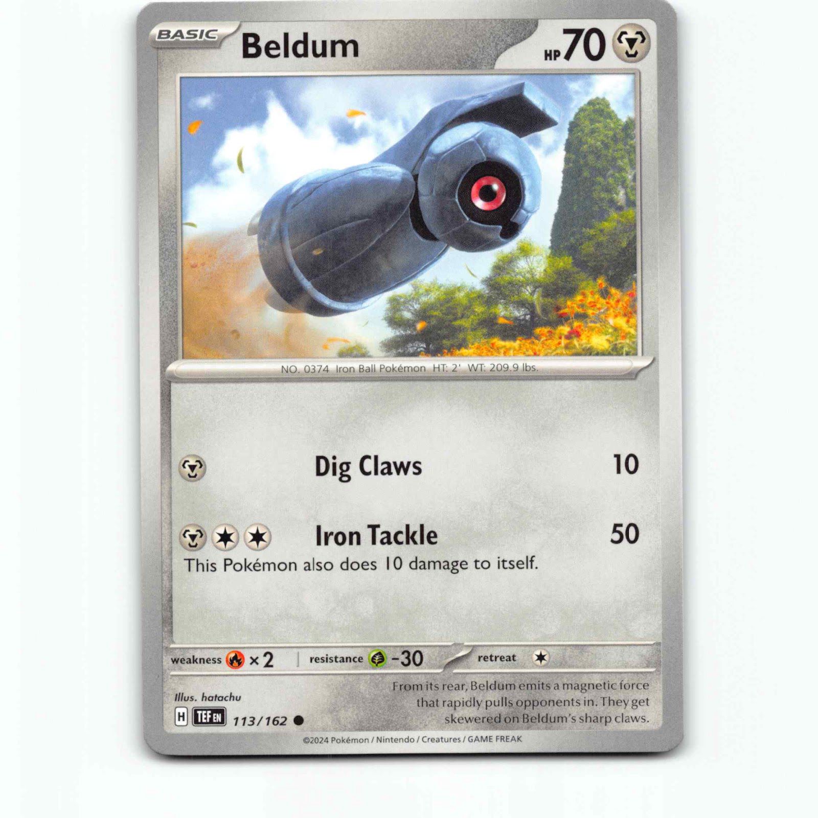 Beldum 113 Pokémon TEF EN 113/162 Temporal Forces Pokemon Kort Scarlet & Violet