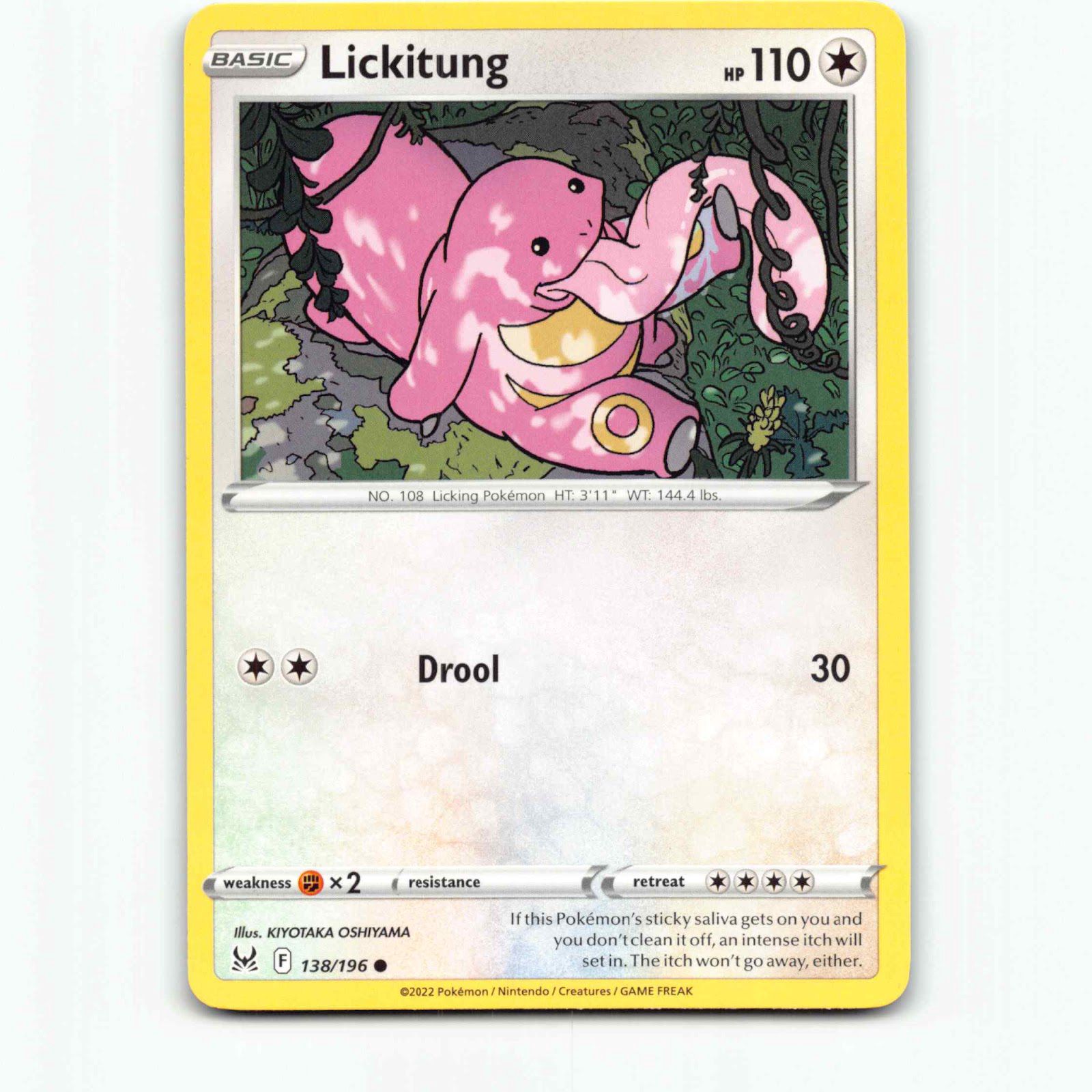 Lickitung 138 Pokémon LOR EN 138/196 Lost Origin Pokemon Kort Sword & Shield