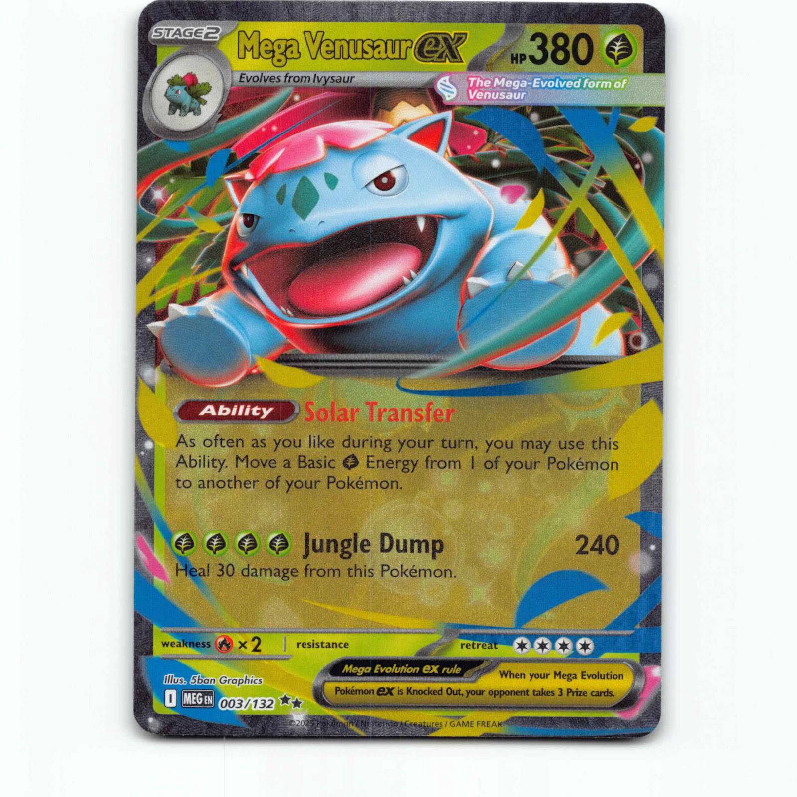 Mega Venusaur ex 3 Double Rare Pokémon MEG EN 003/132 Mega Evolution