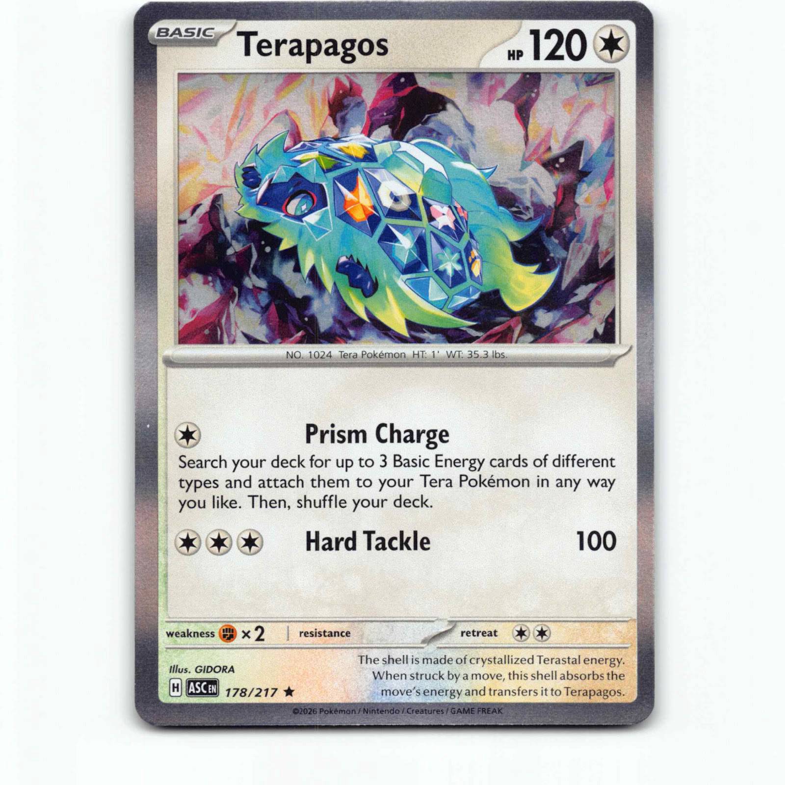 Terapagos 178 Holo Pokémon ASC EN 178/217 Ascended Heroes Pokemon Kort