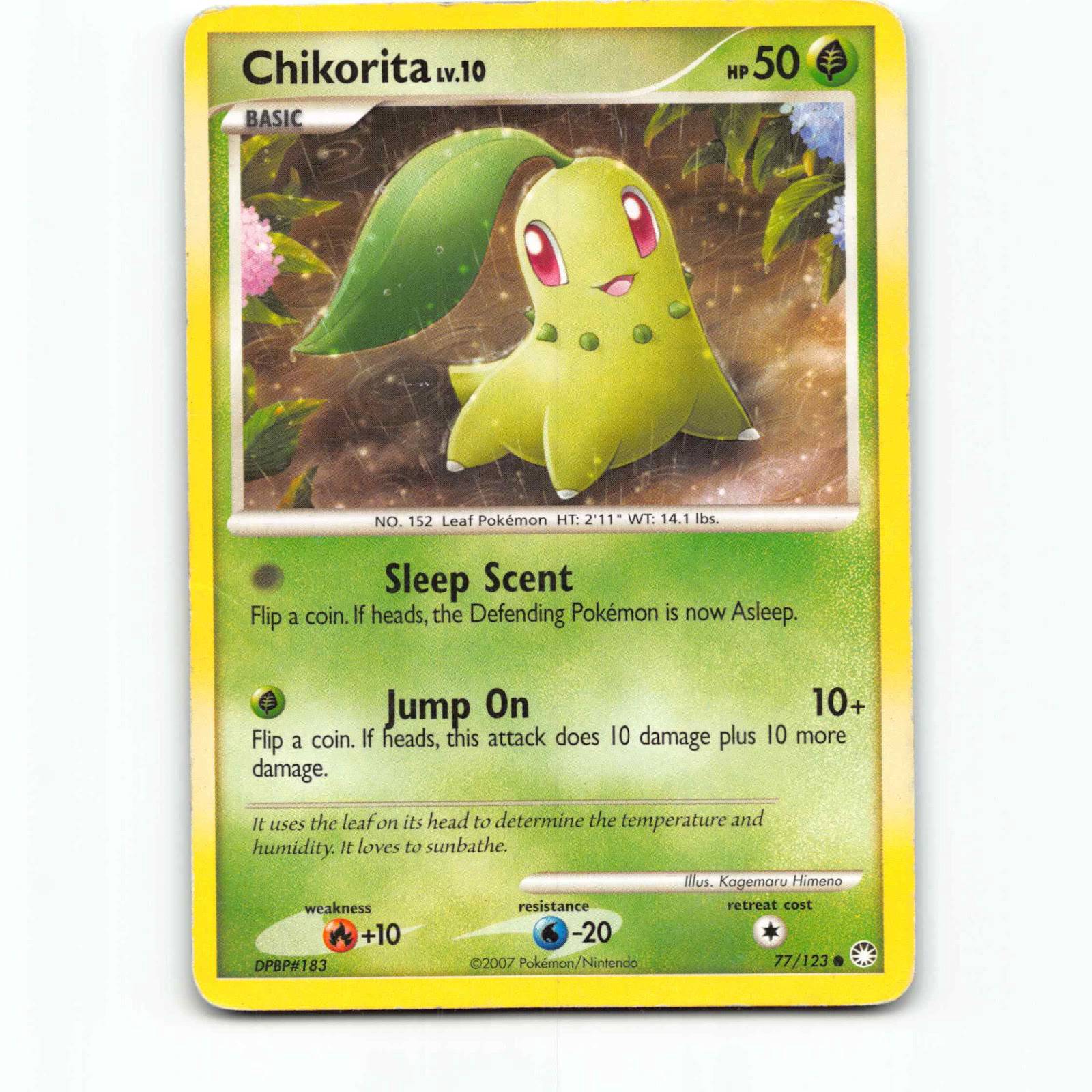 Chikorita 77 Pokémon MT EN 77/123 Mysterious Treasures Pokemon Kort