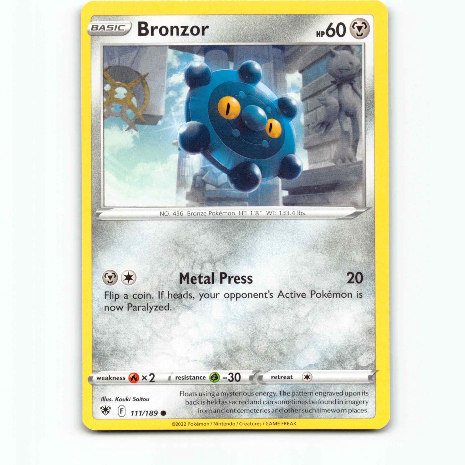 Bronzor 111 Pokémon ASR EN 111/189 Astral Radiance Pokemon Kort Sword & Shield