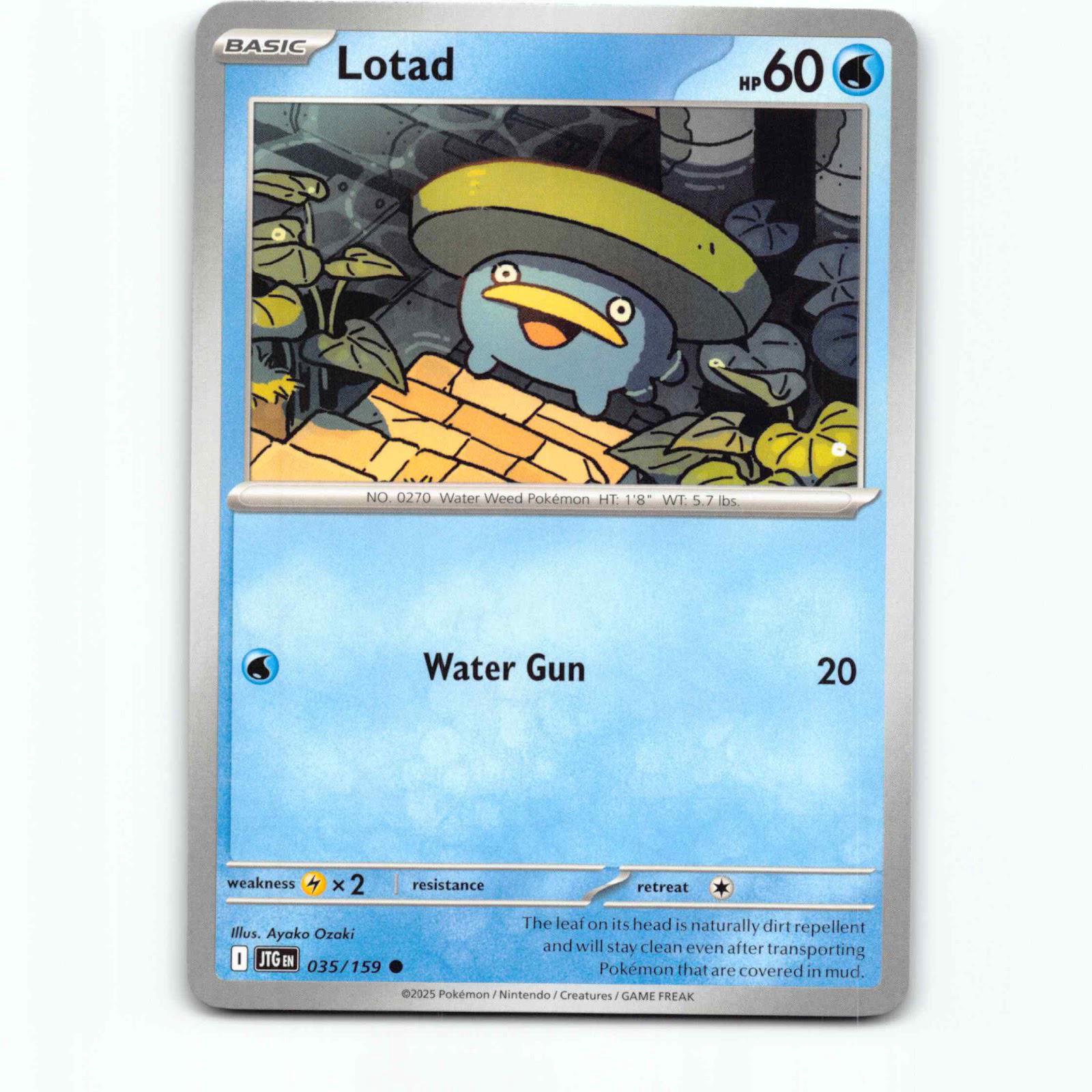 Lotad 35 Pokémon JTG EN 035/159 Journey Together Pokemon Kort Scarlet & Violet