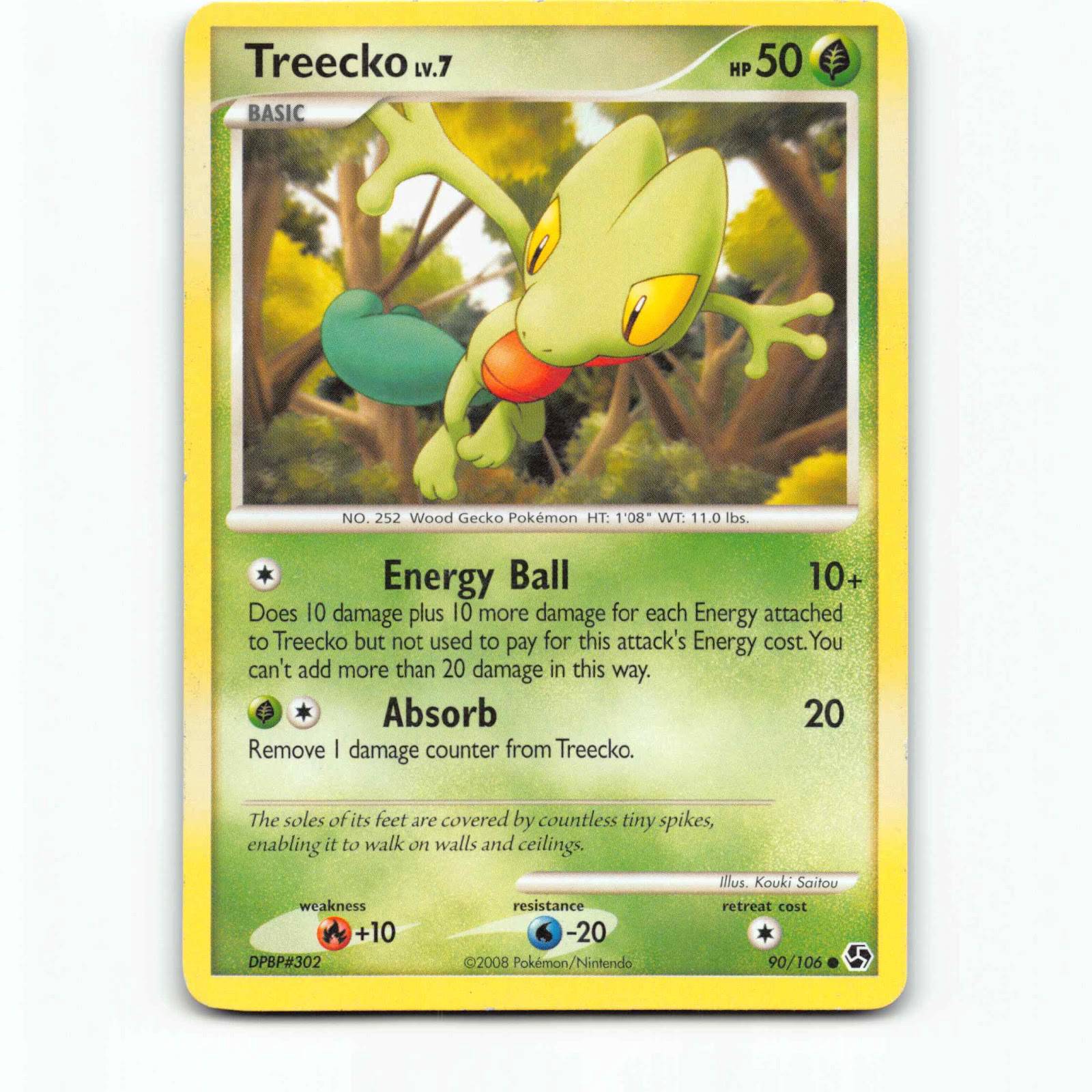 Treecko 90 Pokémon GE EN 90/106 Great Encounters Pokemon Kort Diamond and Pearl
