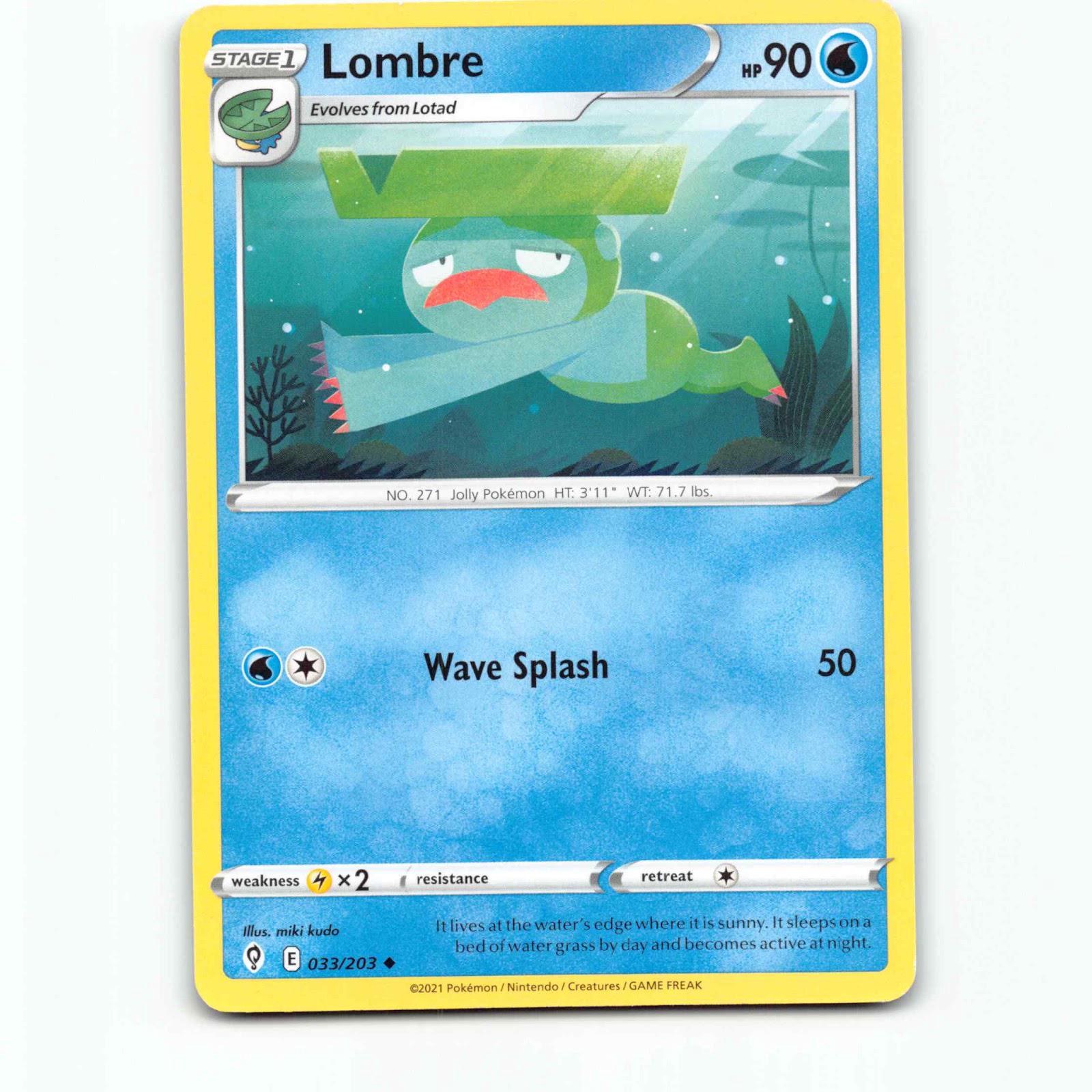 Lombre 33 Pokémon EVS EN 033/203 Evolving Skies Pokemon Kort Sword & Shield