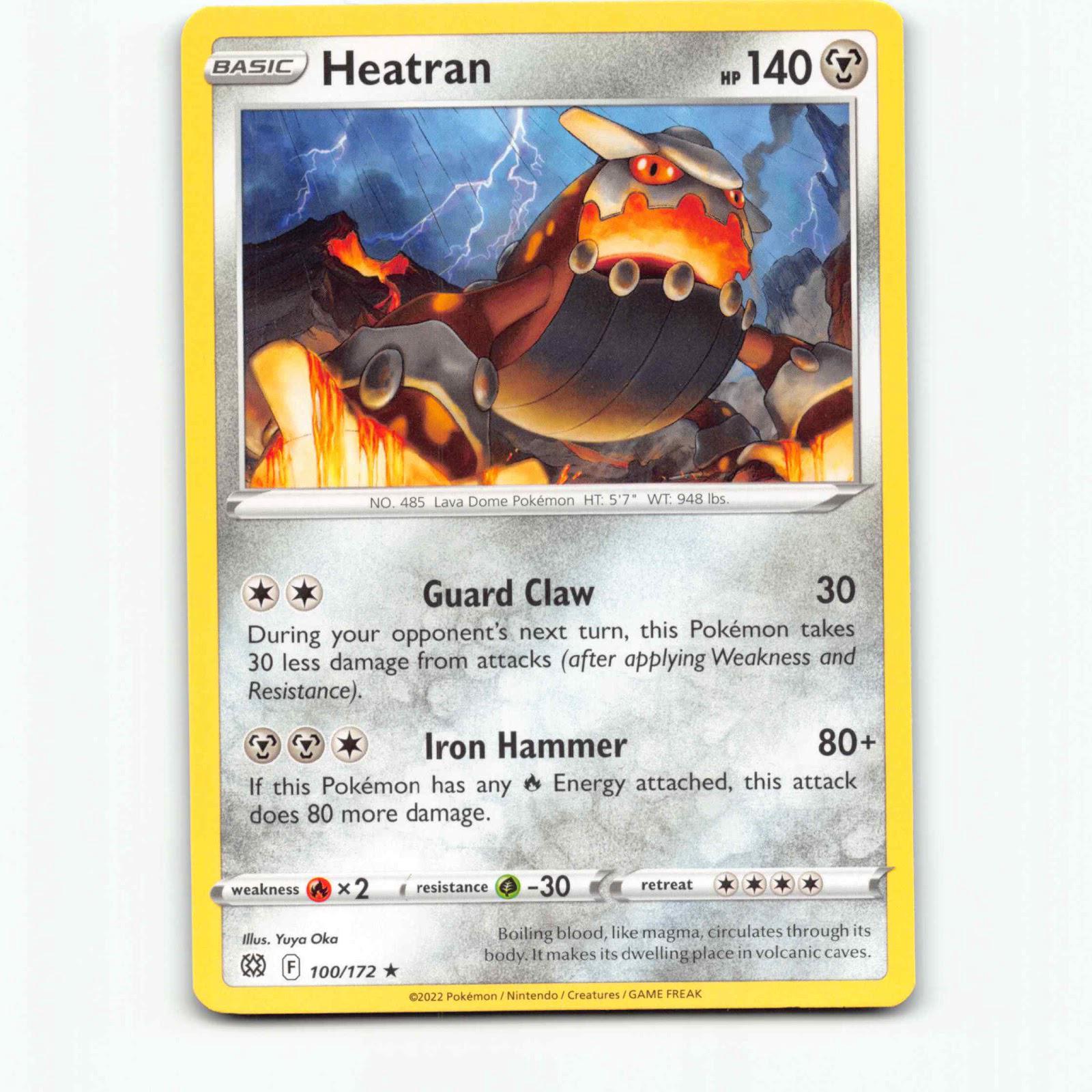 Heatran 100 Pokémon BRS EN 100/172 Brilliant Stars Pokemon Kort Sword & Shield