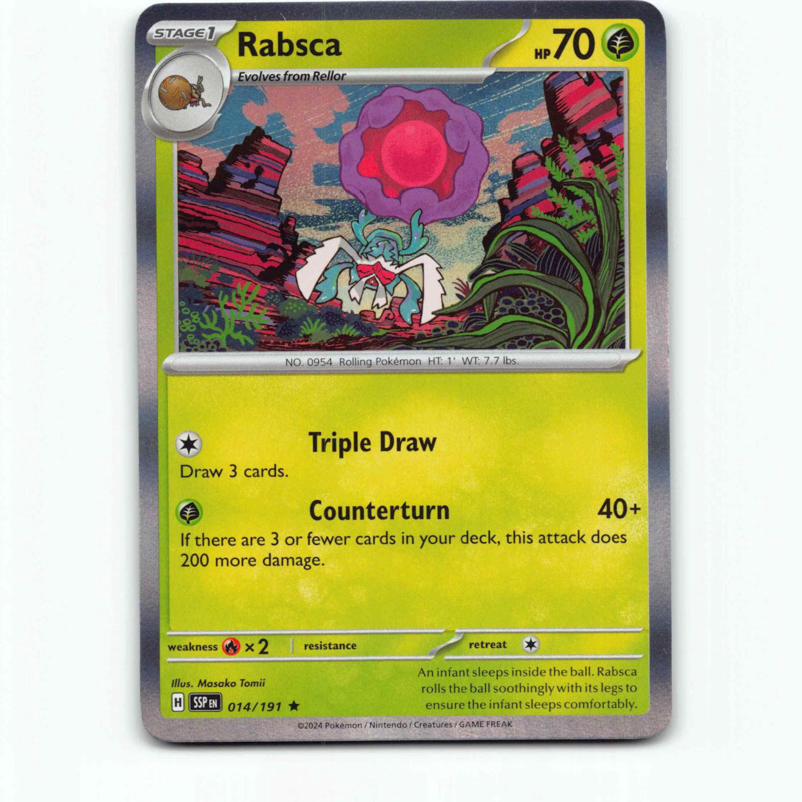 Rabsca 14 Holo Pokémon SSP EN 014/191 Surging Sparks Pokemon Kort