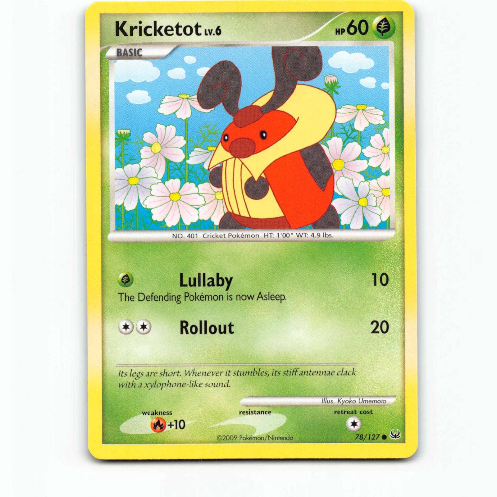 Kricketot 78 Pokémon PL EN 78/127 Platinum Pokemon Kort Platinum
