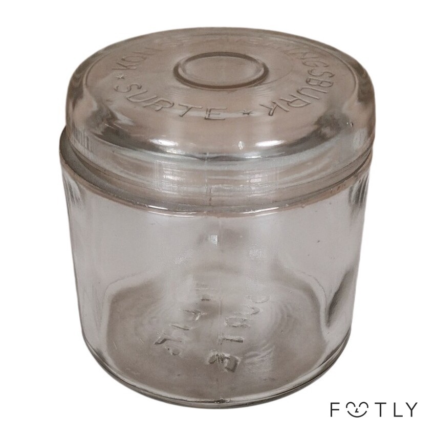 Surte Konserveringsburk Glas 1/4 Lit Vintage Glasburk Lock Inläggningsburk