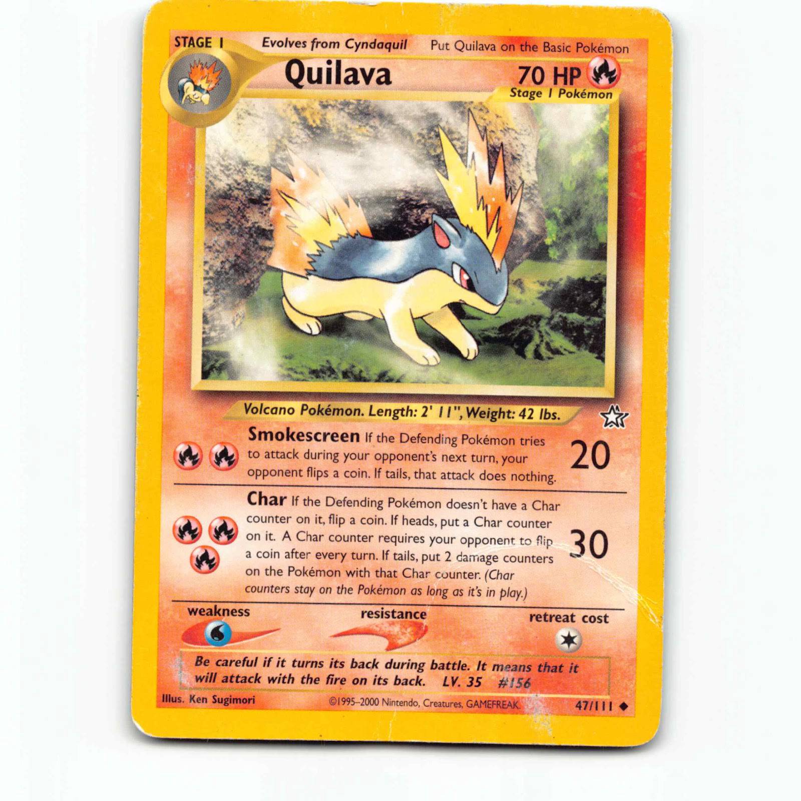 Quilava 47 Pokémon N1 EN 47/111 Neo Genesis Pokemon Kort Wizards of The Coast