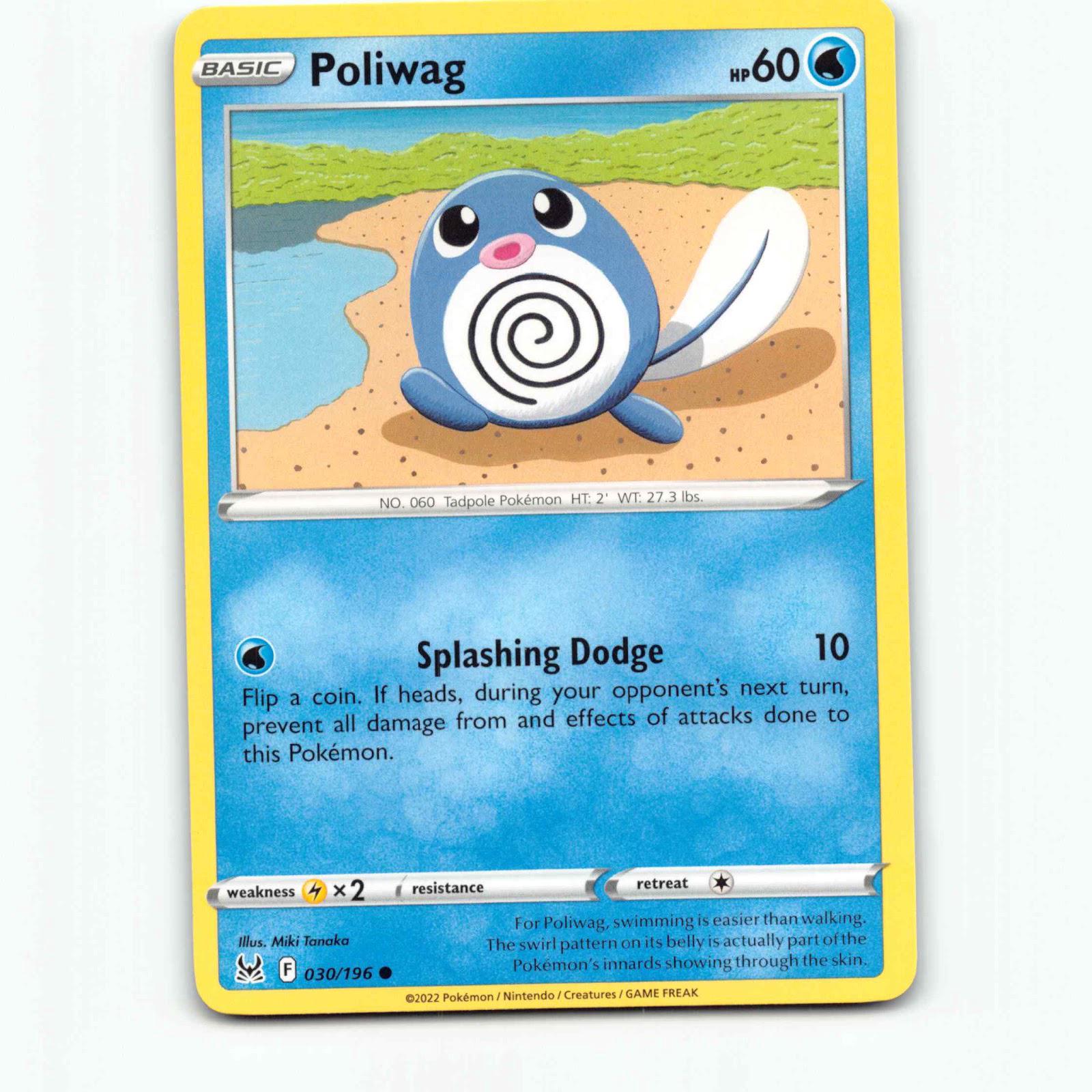 Poliwag 30 Pokémon LOR EN 030/196 Lost Origin Pokemon Kort Sword & Shield