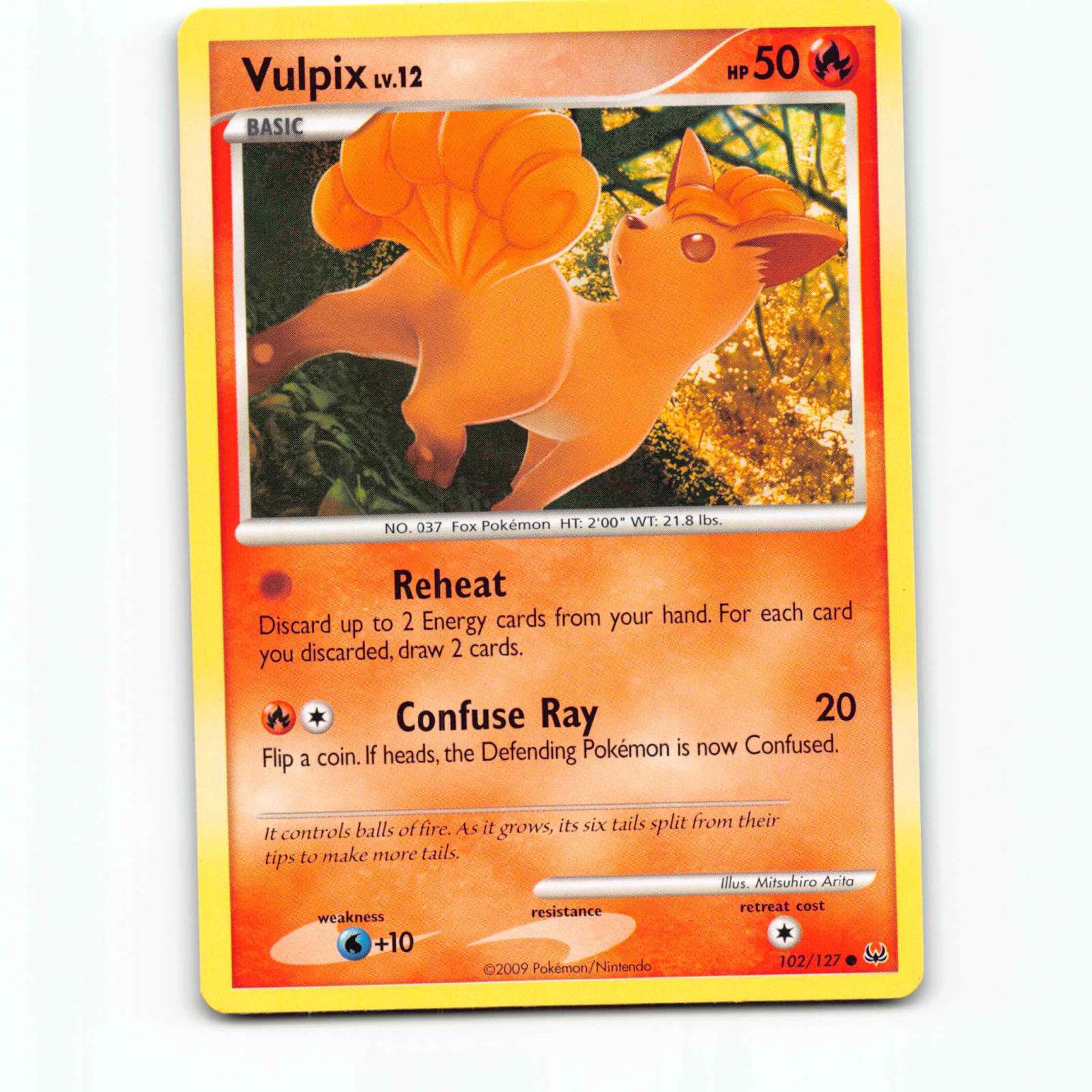 Vulpix 102 Pokémon PL EN 102/127 Platinum Pokemon Kort Platinum
