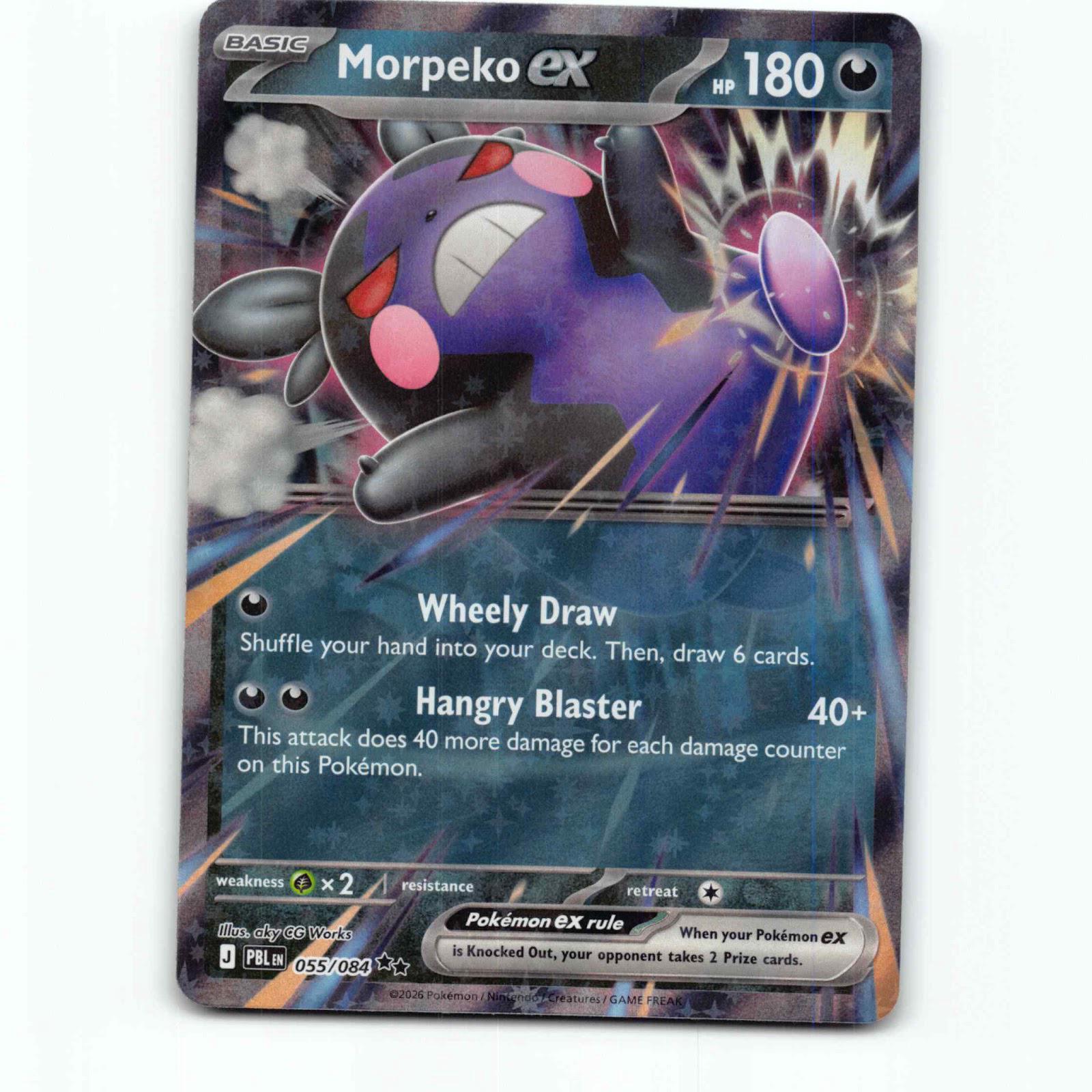 Morpeko ex 55 Double Rare Pokémon PBL EN 055/084 Pitch Black Pokemon Kort