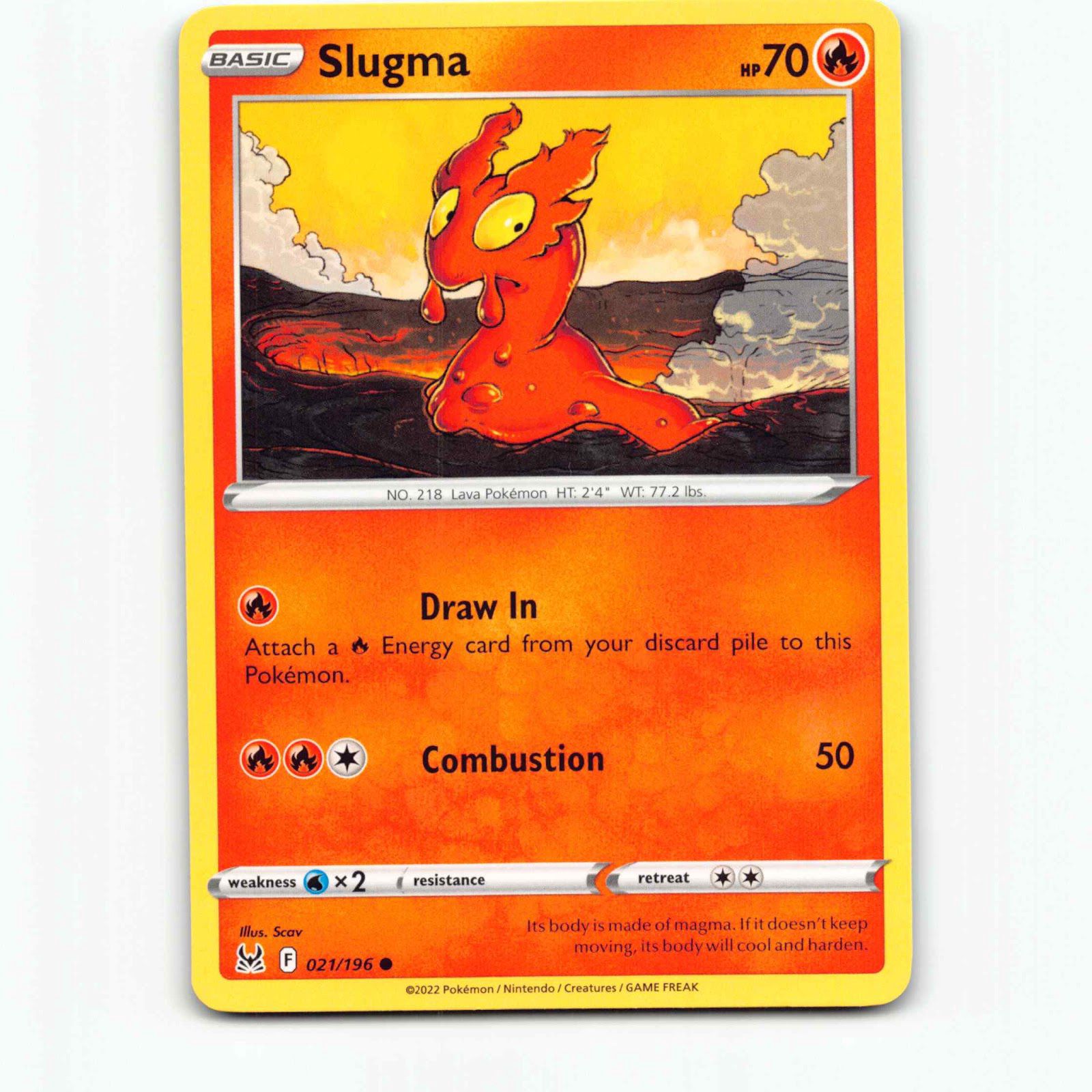 Slugma 21 Pokémon LOR EN 021/196 Lost Origin Pokemon Kort Sword & Shield