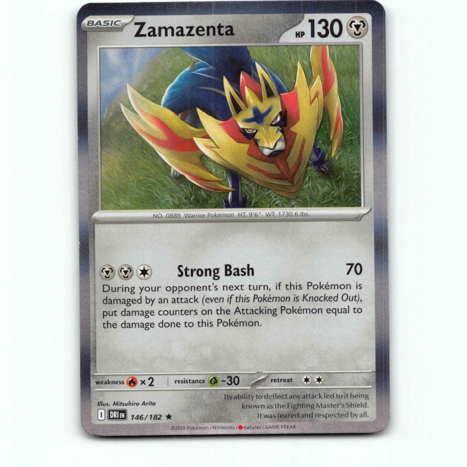 Zamazenta 146 Holo Pokémon DRI EN 146/182 Destined Rivals Pokemon Kort