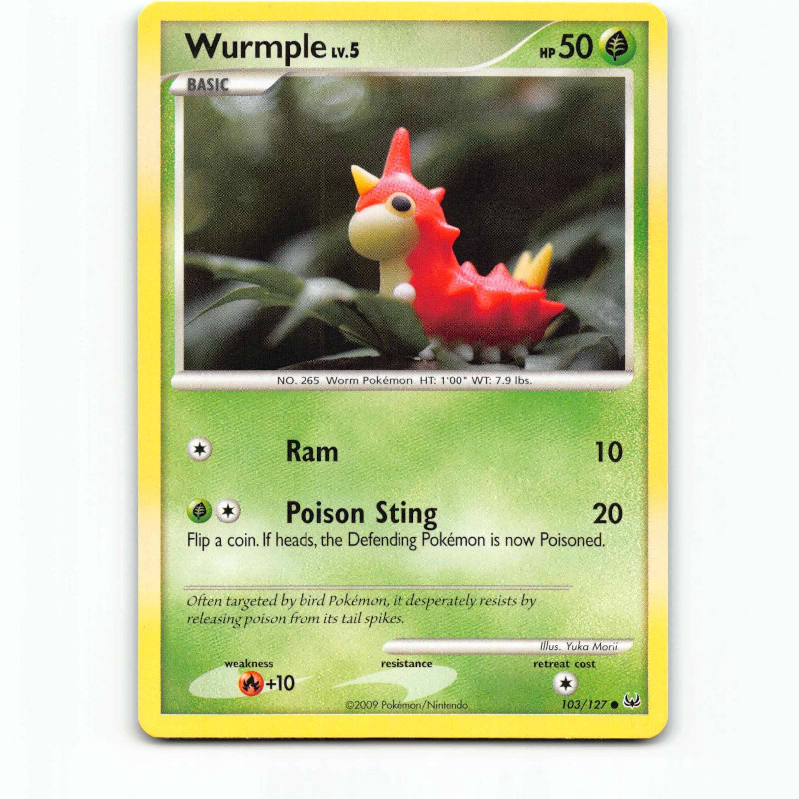 Wurmple 103 Pokémon PL EN 103/127 Platinum Pokemon Kort Platinum