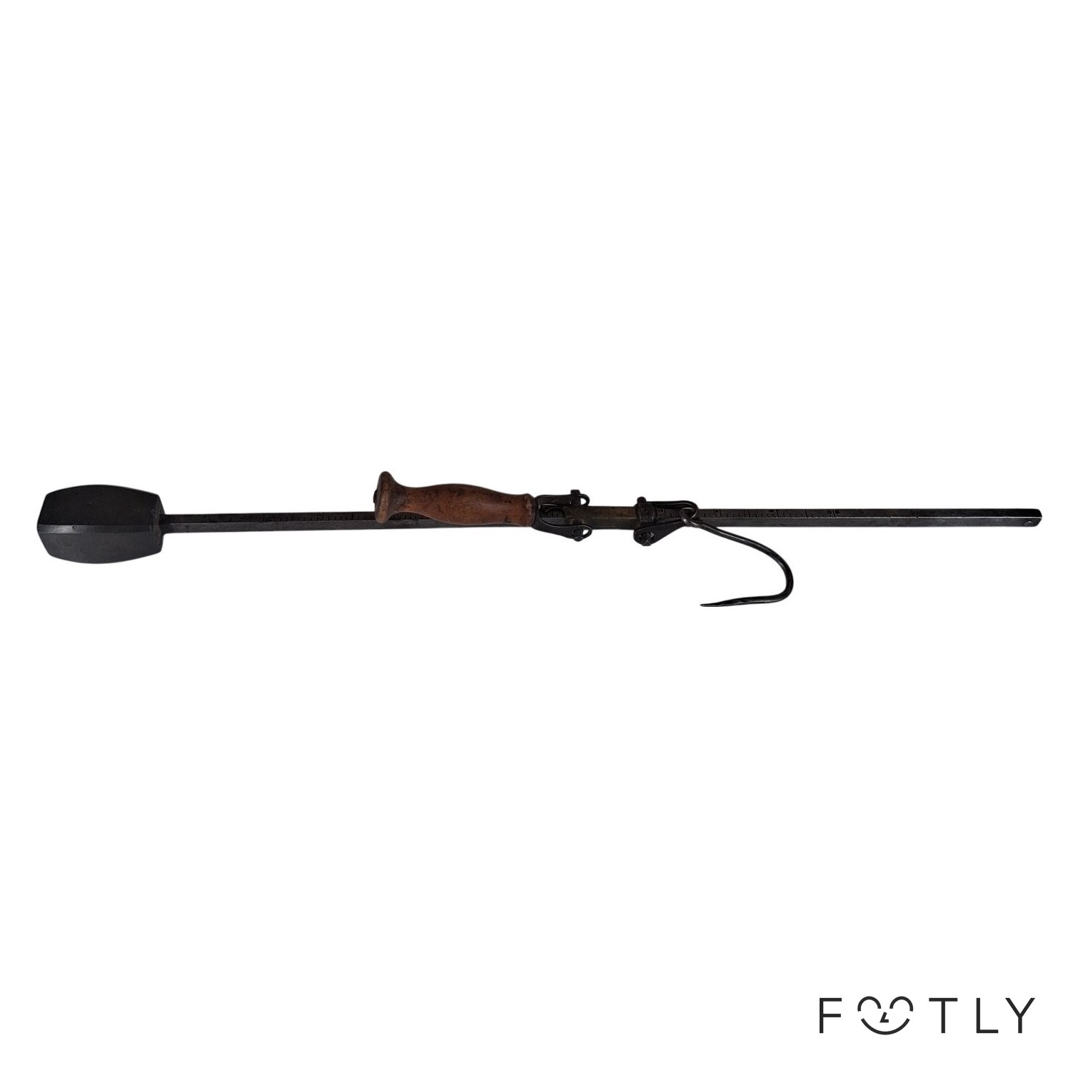 Vintage Våg Balansvåg Järn Trä Krok 10 kg Besman Hushållsvåg Marknadsvåg Retro