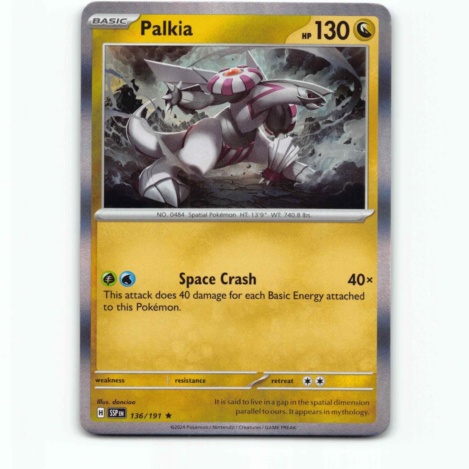 Palkia 136 Holo Pokémon SSP EN 136/191 Surging Sparks Pokemon Kort