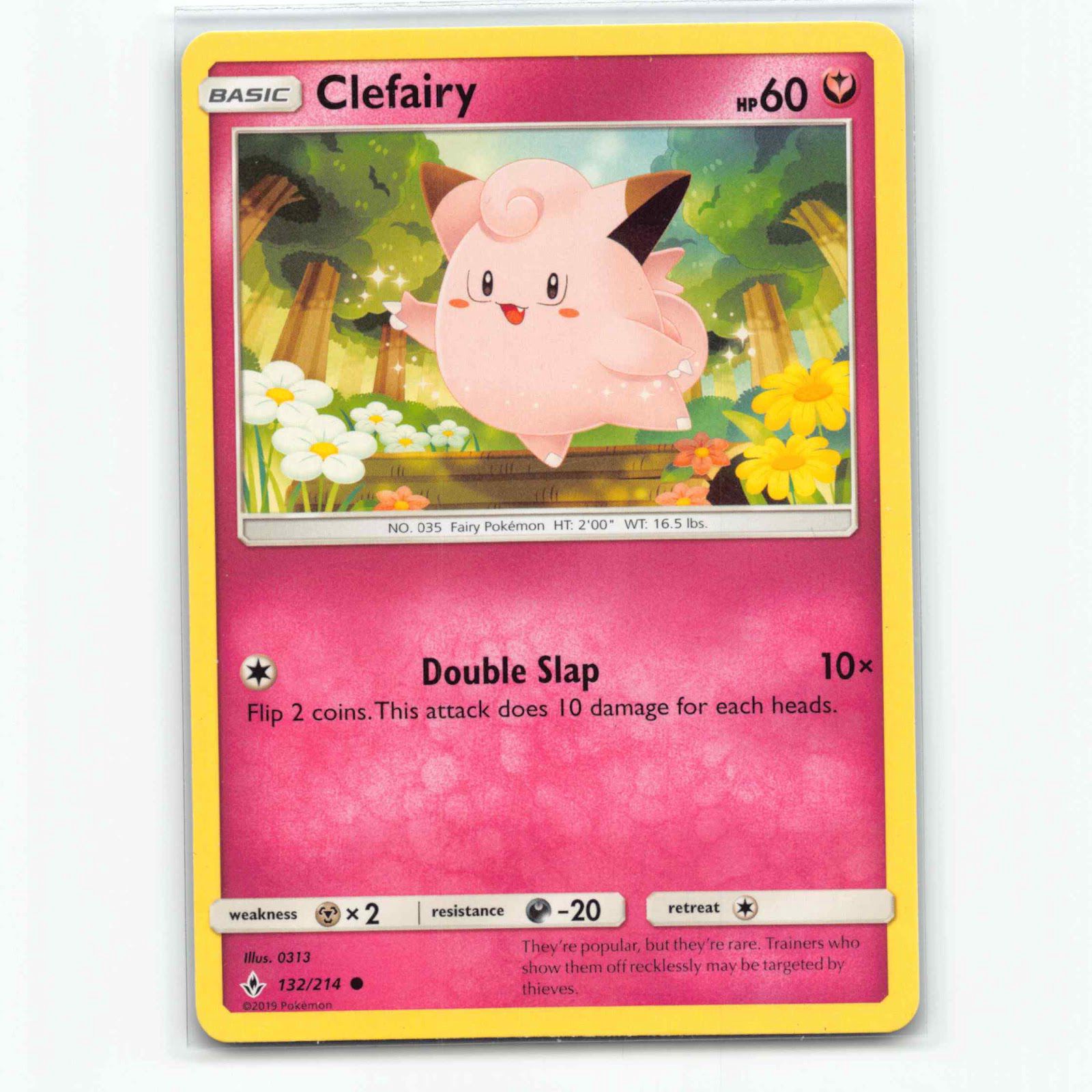 Clefairy 132 Pokémon UNB EN 132/214 Unbroken Bonds Pokemon Kort Sun & Moon