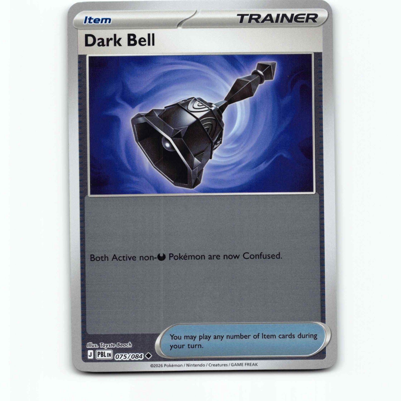 Dark Bell 75 Reverse Holo Pokémon PBL EN 075/084 Pitch Black Pokemon Kort