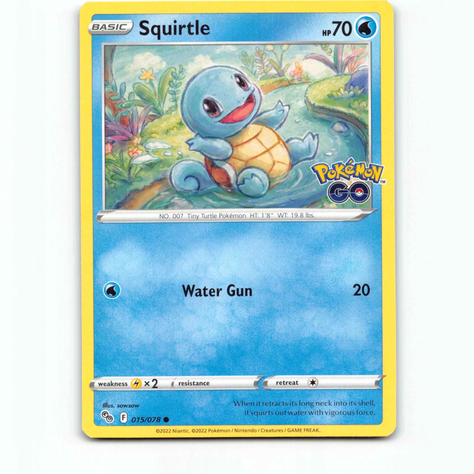 Squirtle 15 Pokémon PGO EN 015/078 Pokémon GO Pokemon Kort Sword & Shield