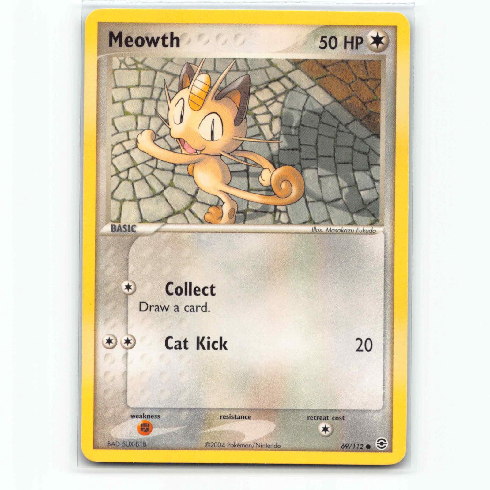 Meowth 69 Pokémon RG EN 69/112 FireRed & LeafGreen Pokemon Kort EX-Era