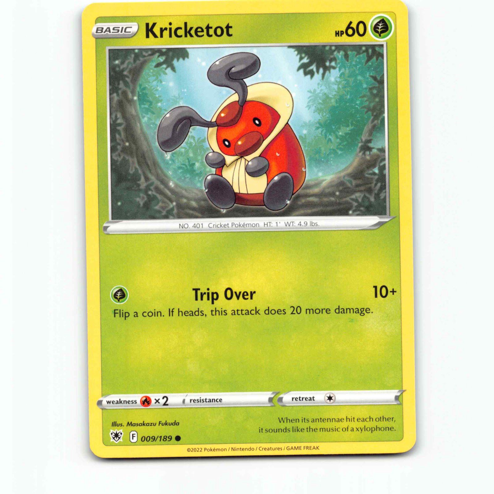 Kricketot 9 Pokémon ASR EN 009/189 Astral Radiance Pokemon Kort Sword & Shield
