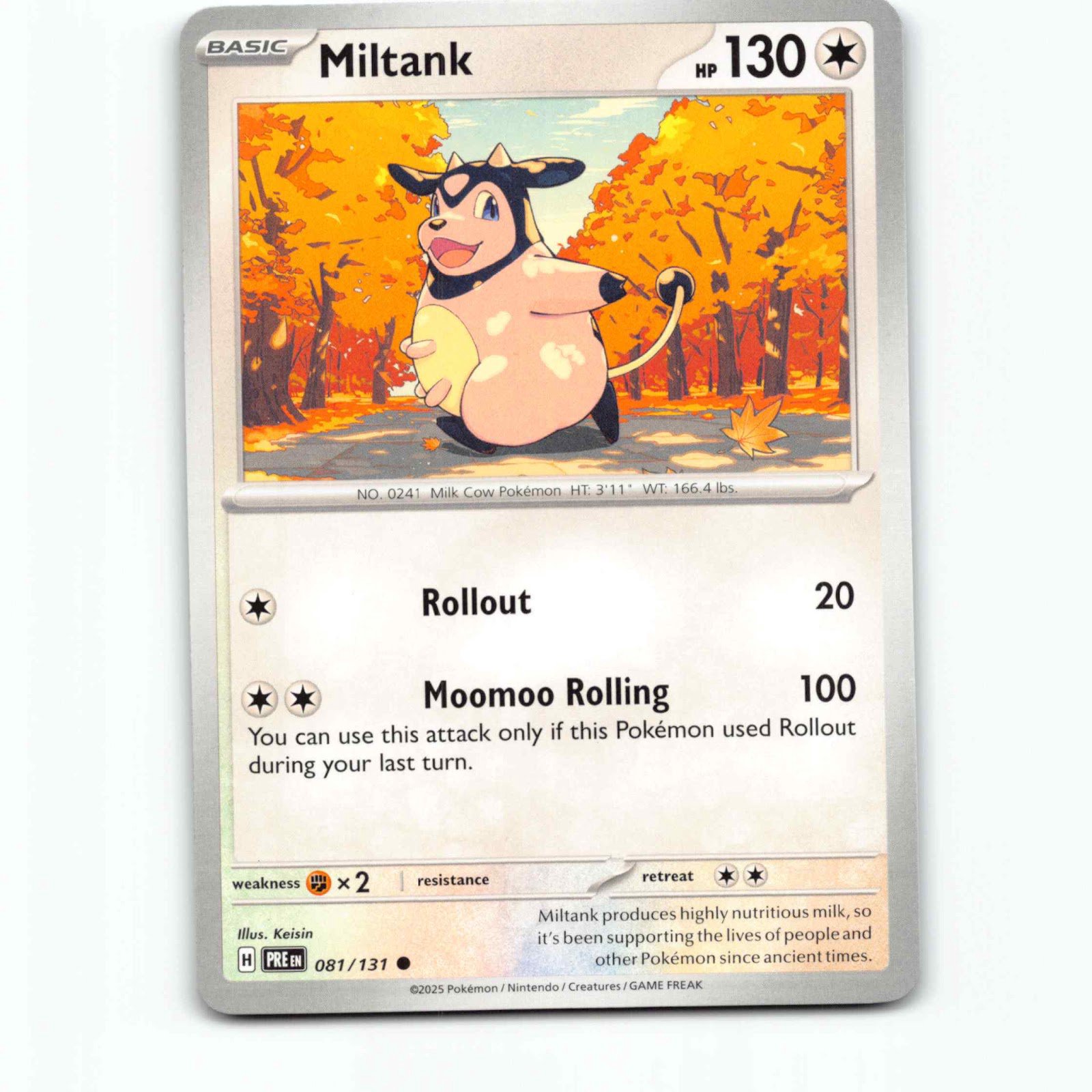 Miltank 81 Pokémon PRE EN 081/131 Prismatic Evolutions Pokemon Kort