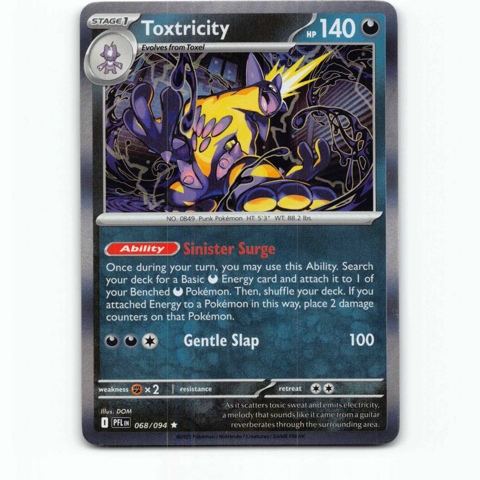 Toxtricity 68 Holo Pokémon PFL EN 068/094 Phantasmal Flames Pokemon Kort