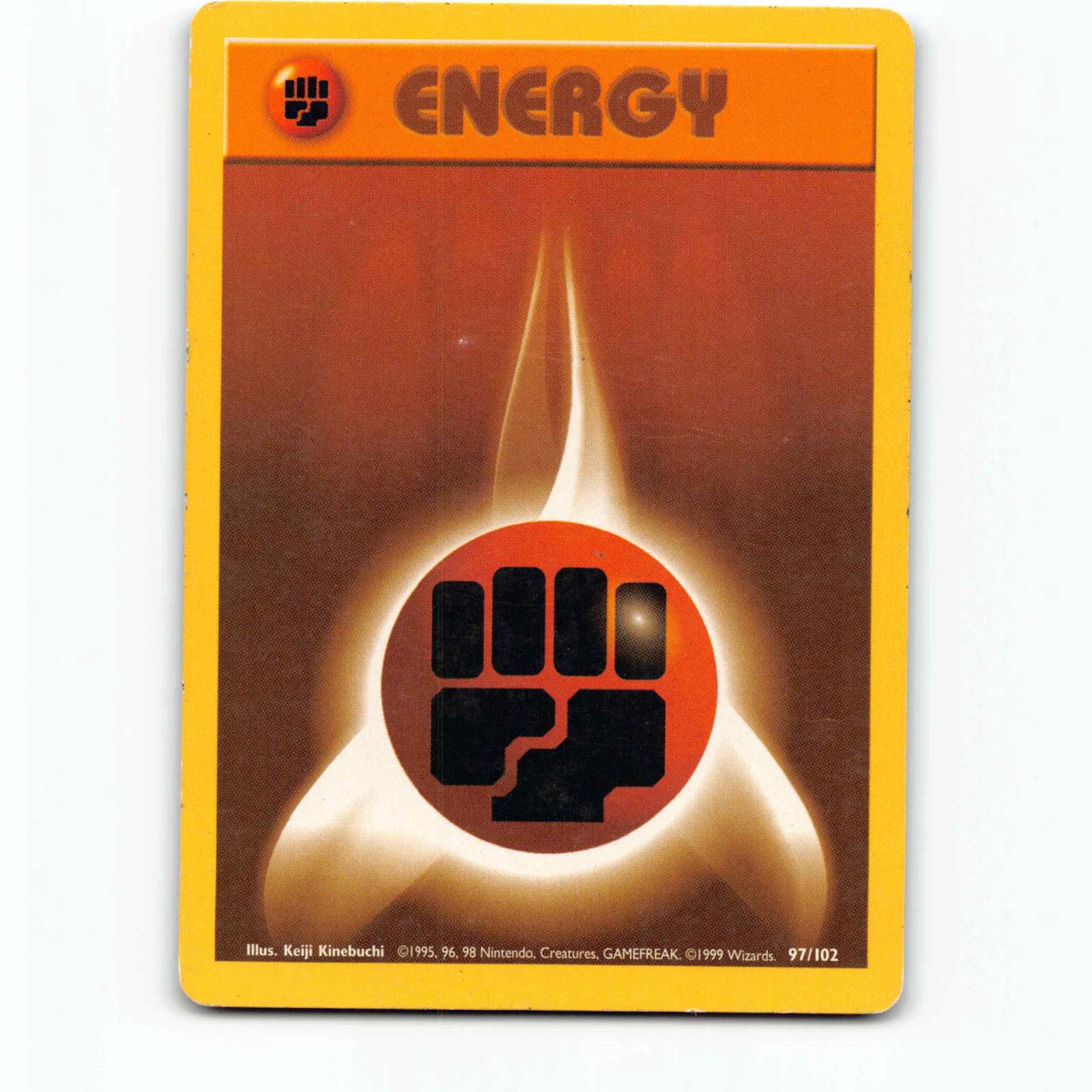 Fighting Energy 97 Pokémon BS EN 97/102 Base Set Pokemon Kort