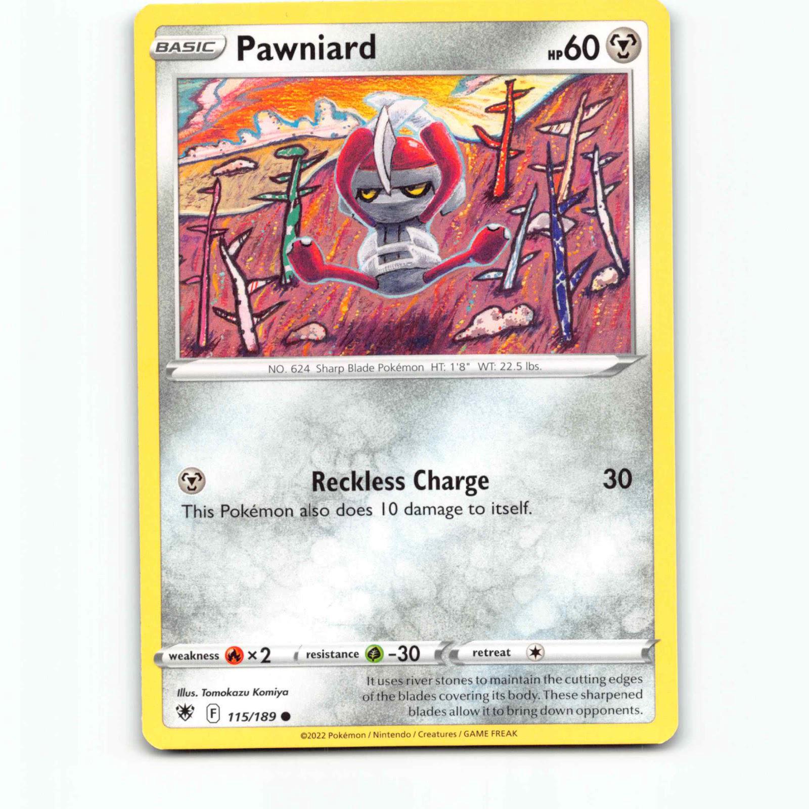 Pawniard 115 Pokémon ASR EN 115/189 Astral Radiance Pokemon Kort Sword & Shield