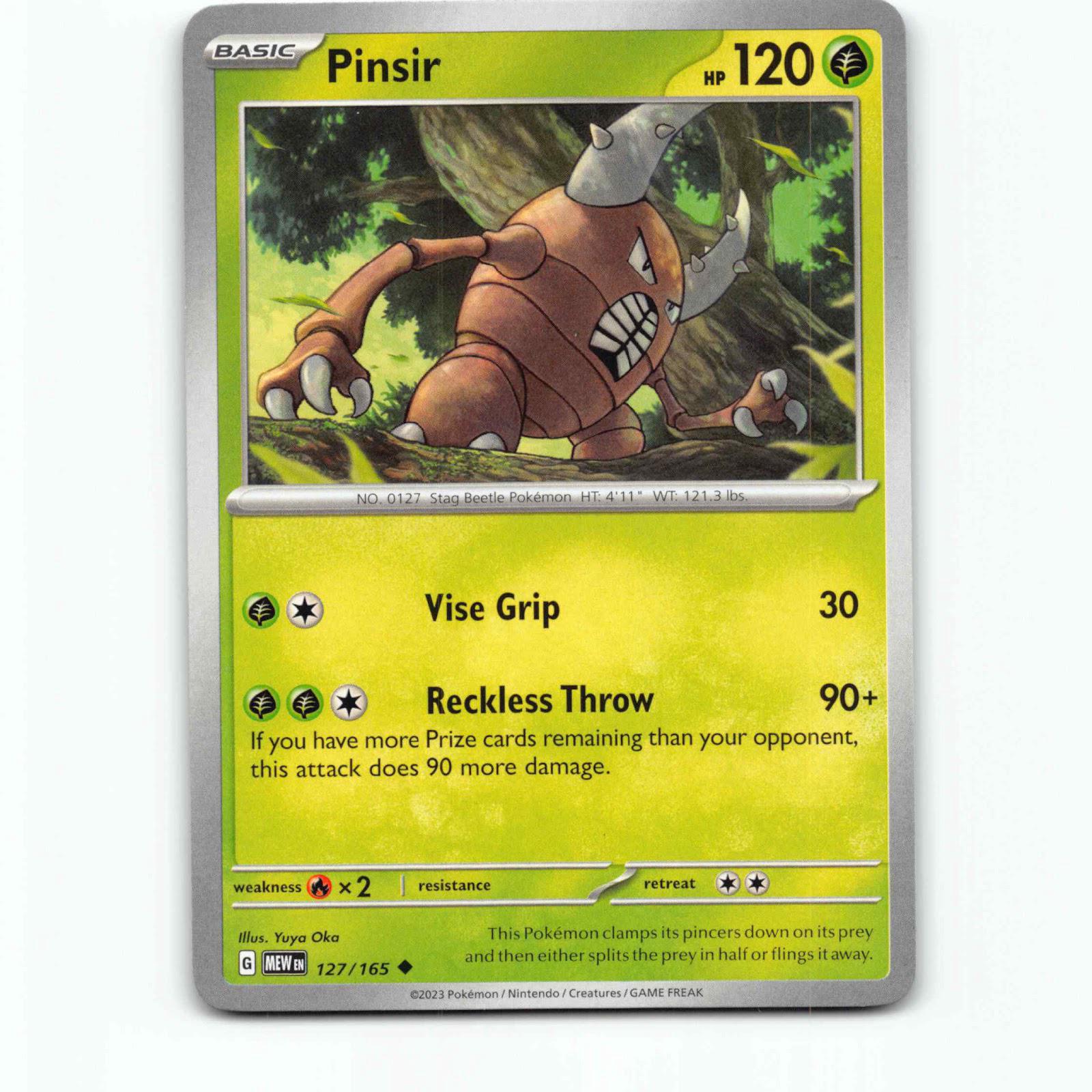 Pinsir 127 Pokémon MEW EN 127/165 151 Pokemon Kort Scarlet & Violet