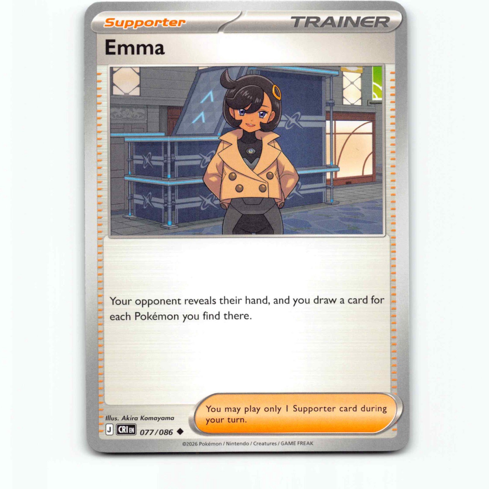 Emma 77 Pokémon CRI EN 077/086 Chaos Rising Pokemon Kort Mega Evolution