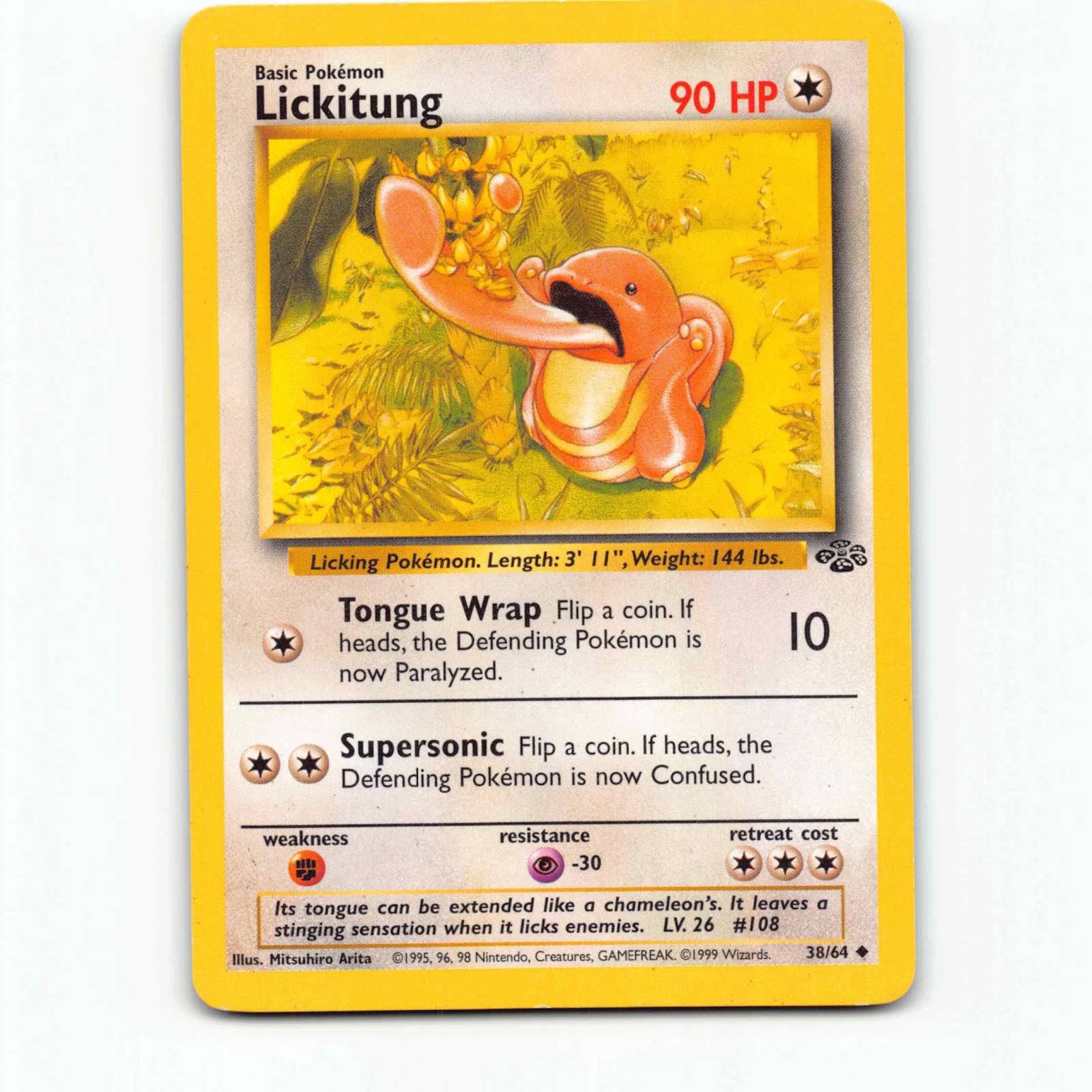 Lickitung 38 Pokémon JU EN 38/64 Jungle Pokemon Kort Wizards of The Coast