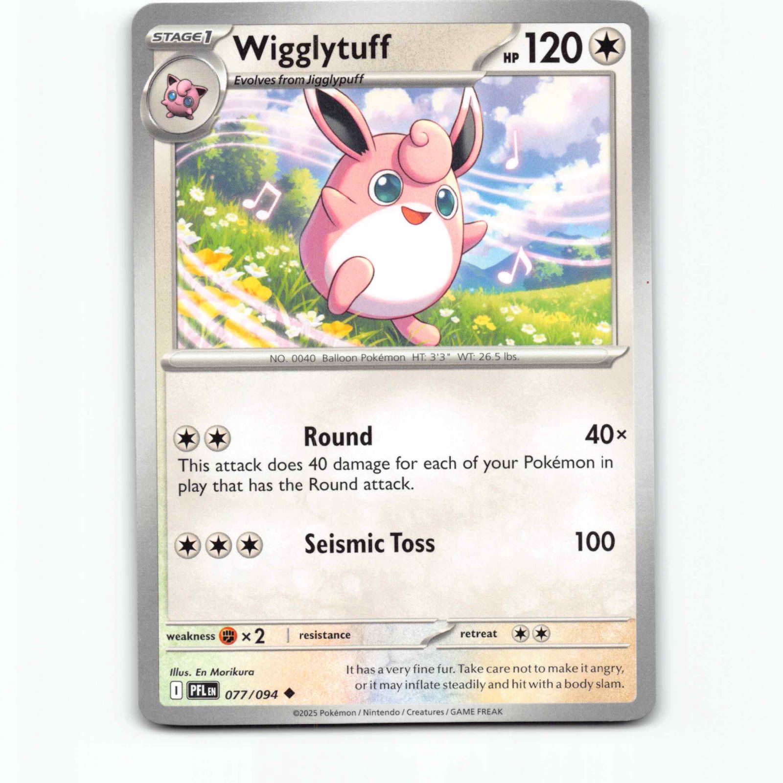 Wigglytuff 77 Pokémon PFL EN 077/094 Phantasmal Flames Pokemon Kort
