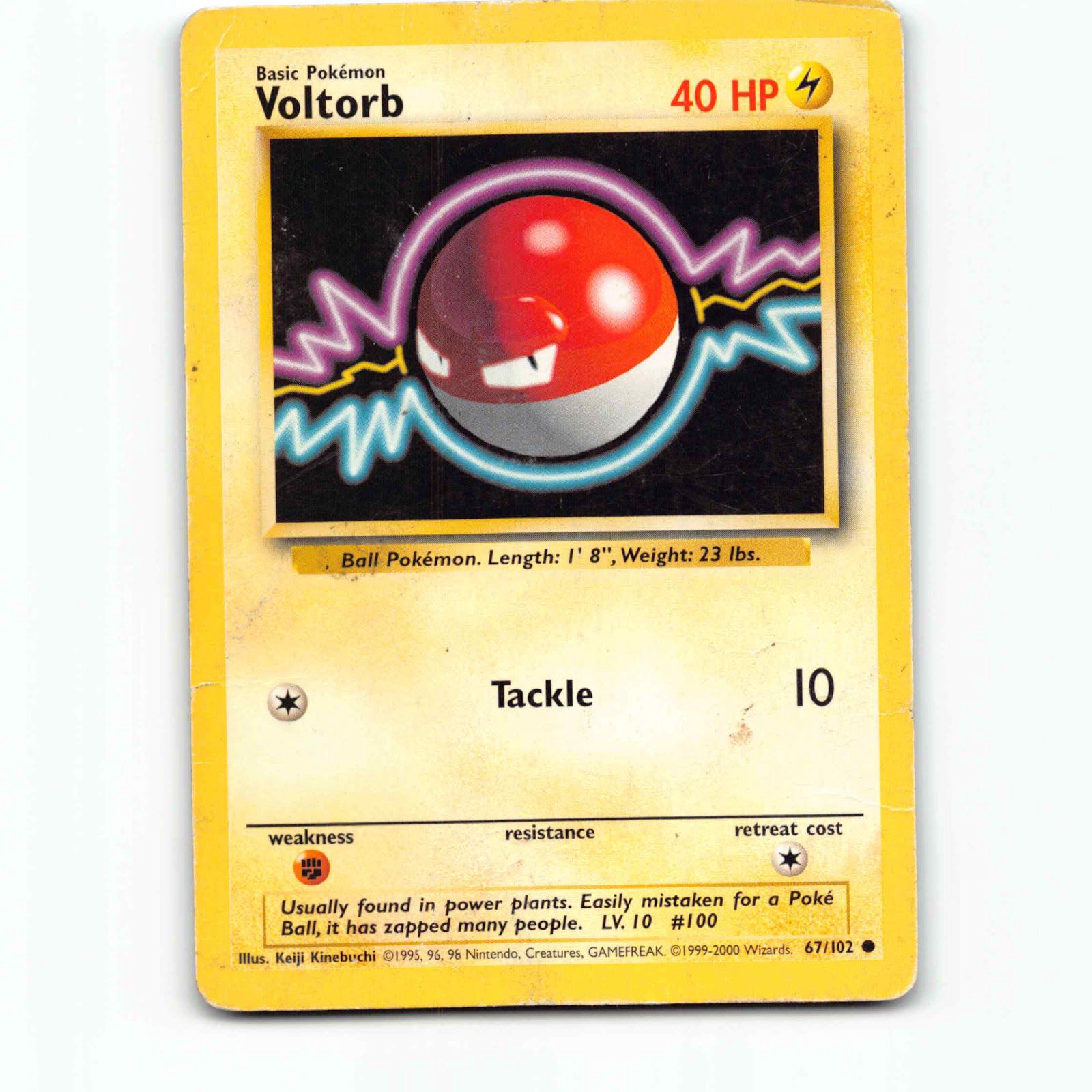 Voltorb 67 1999-2000 Copyright Pokémon BS EN 67/102 Base Set Pokemon Kort