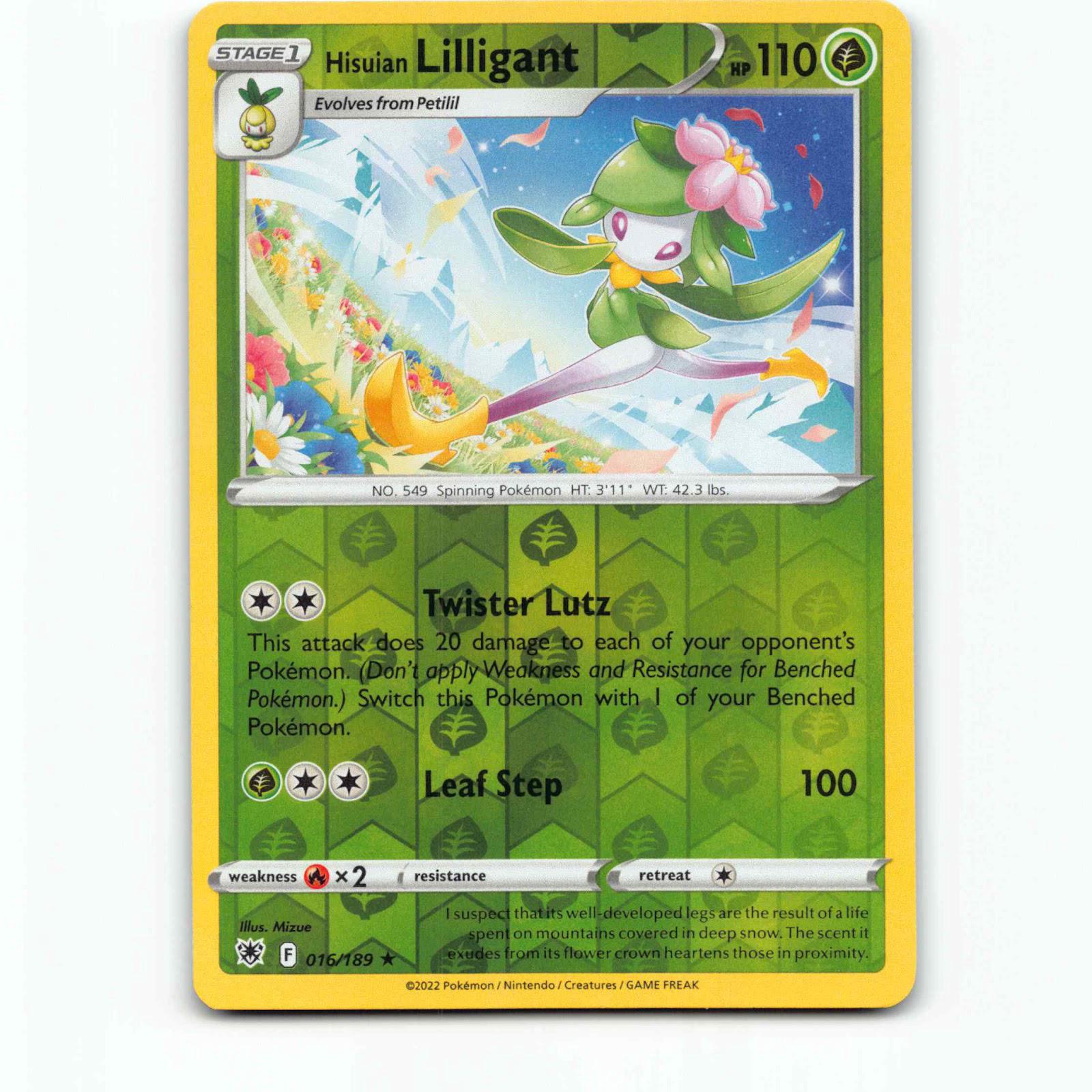 Hisuian Lilligant 16 Reverse Holo Pokémon ASR EN 016/189 Astral Radiance